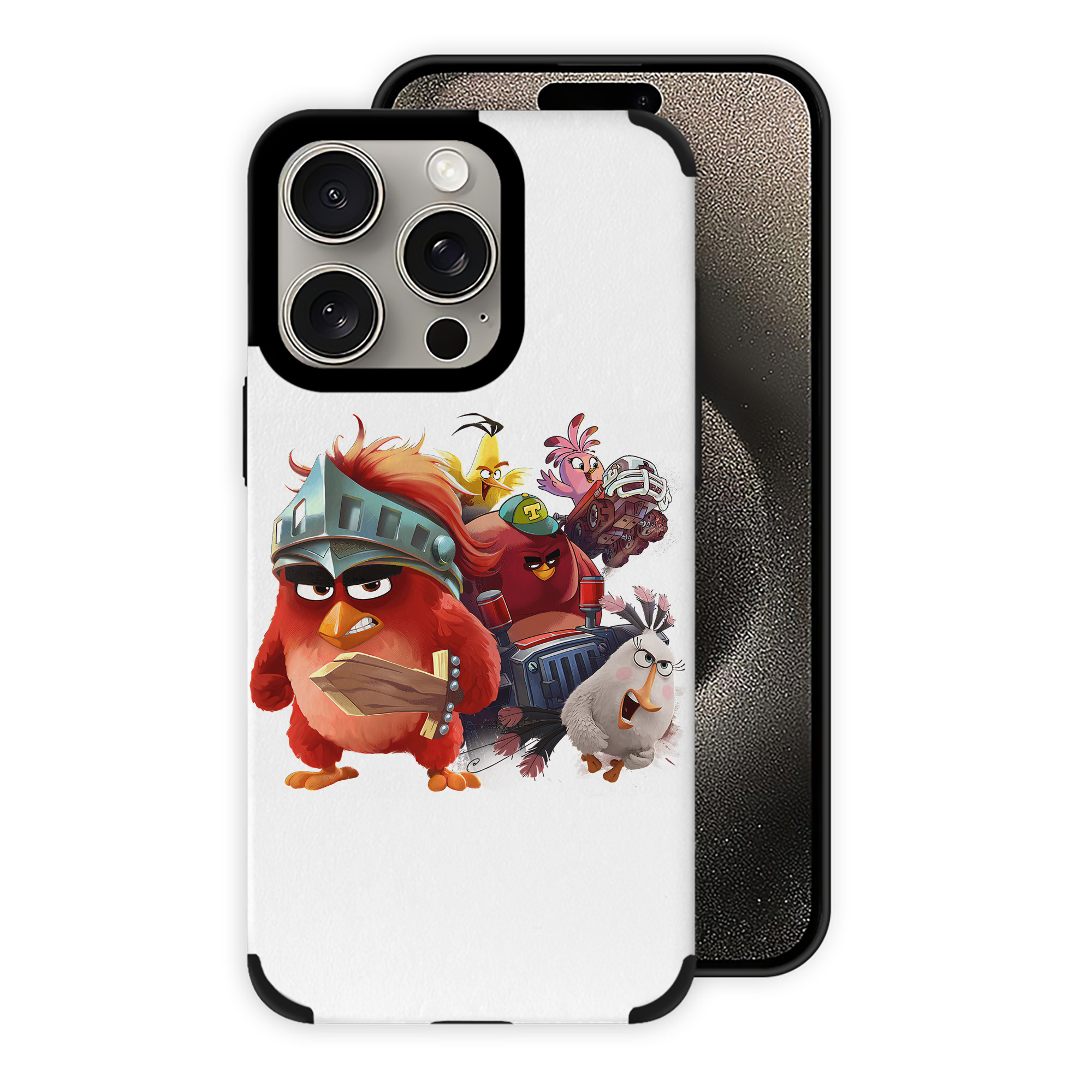 （画像用） Angry Birds アングリーバード 【iPhone15ProMax対応】 PUレザー スマホケース 耐衝撃＆黄変防止