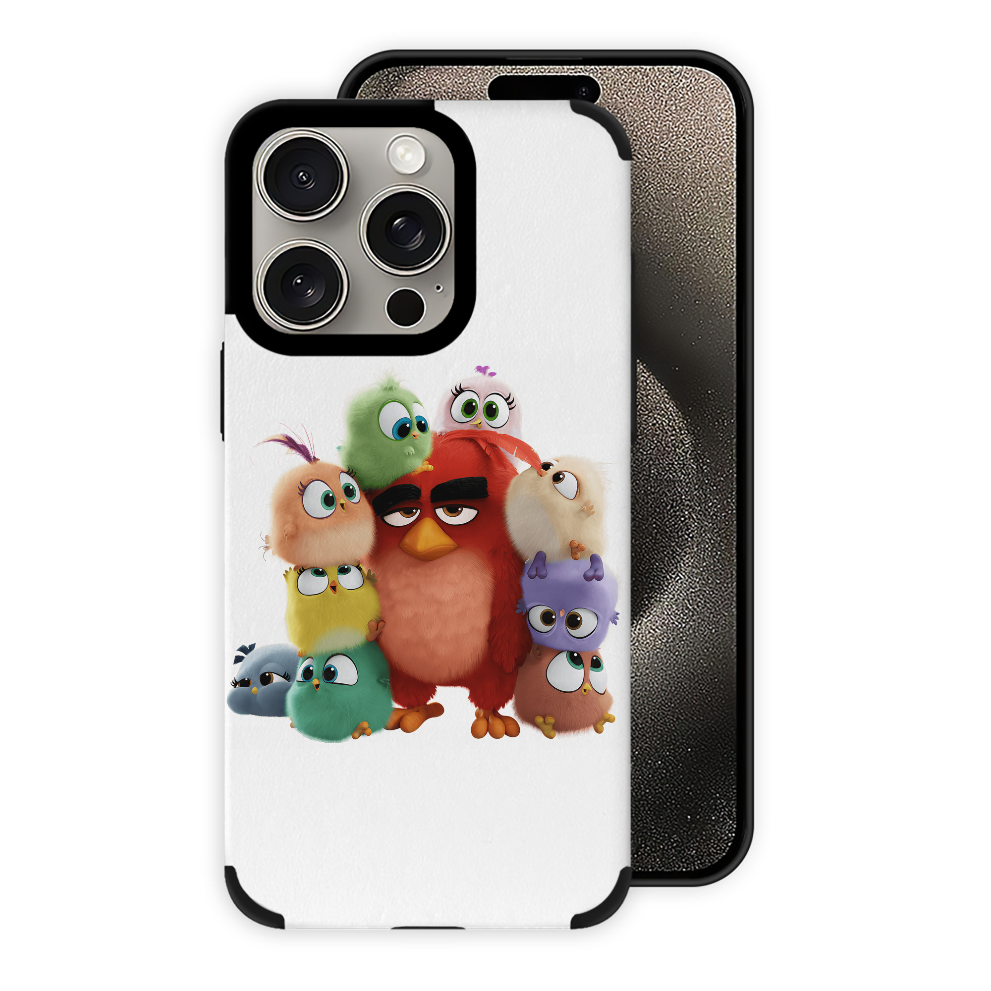 （画像用） Angry Birds アングリーバード 【iPhone15ProMax対応】 PUレザー スマホケース 耐衝撃＆黄変防止