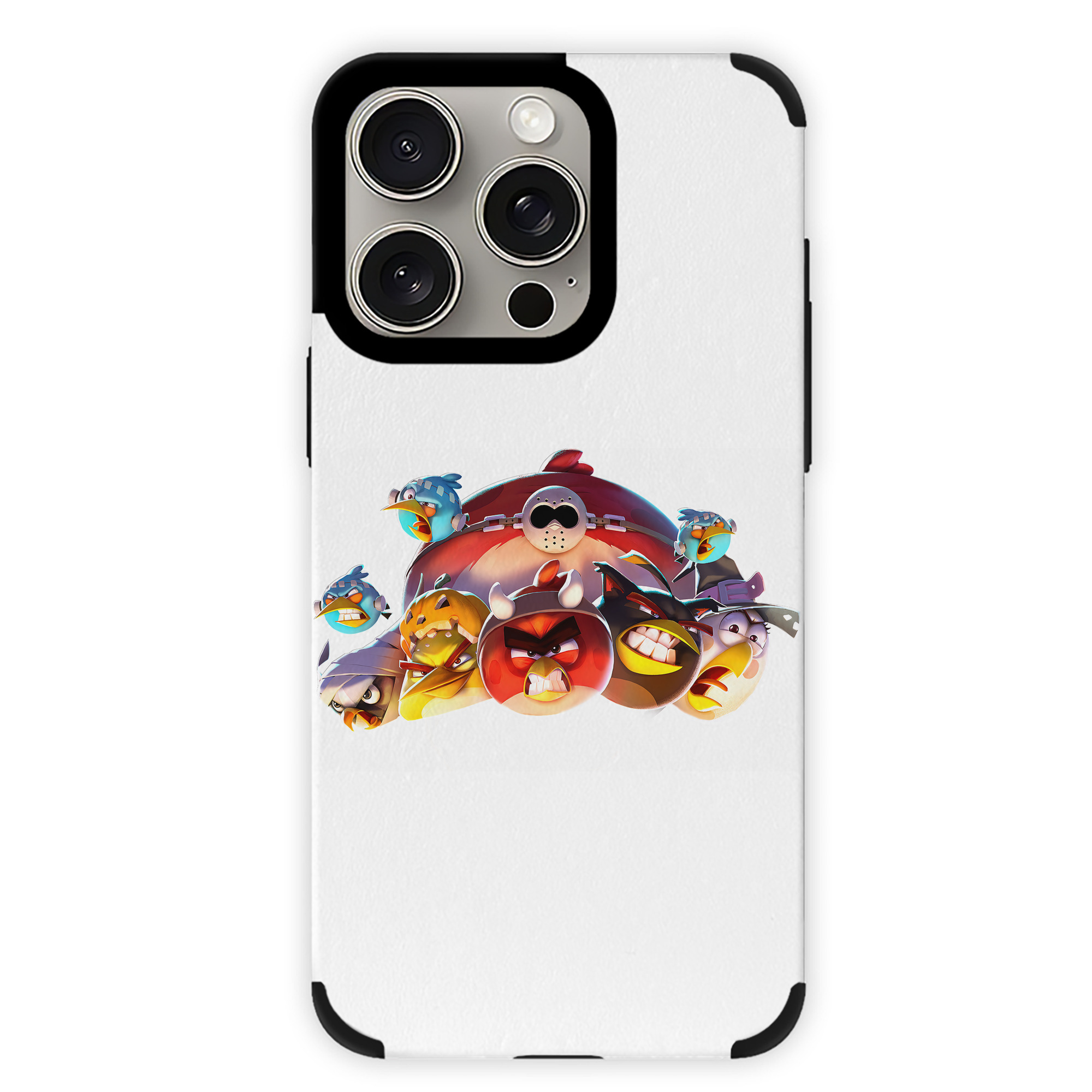 （画像用） Angry Birds アングリーバード 【iPhone15ProMax対応】 PUレザー スマホケース 耐衝撃＆黄変防止