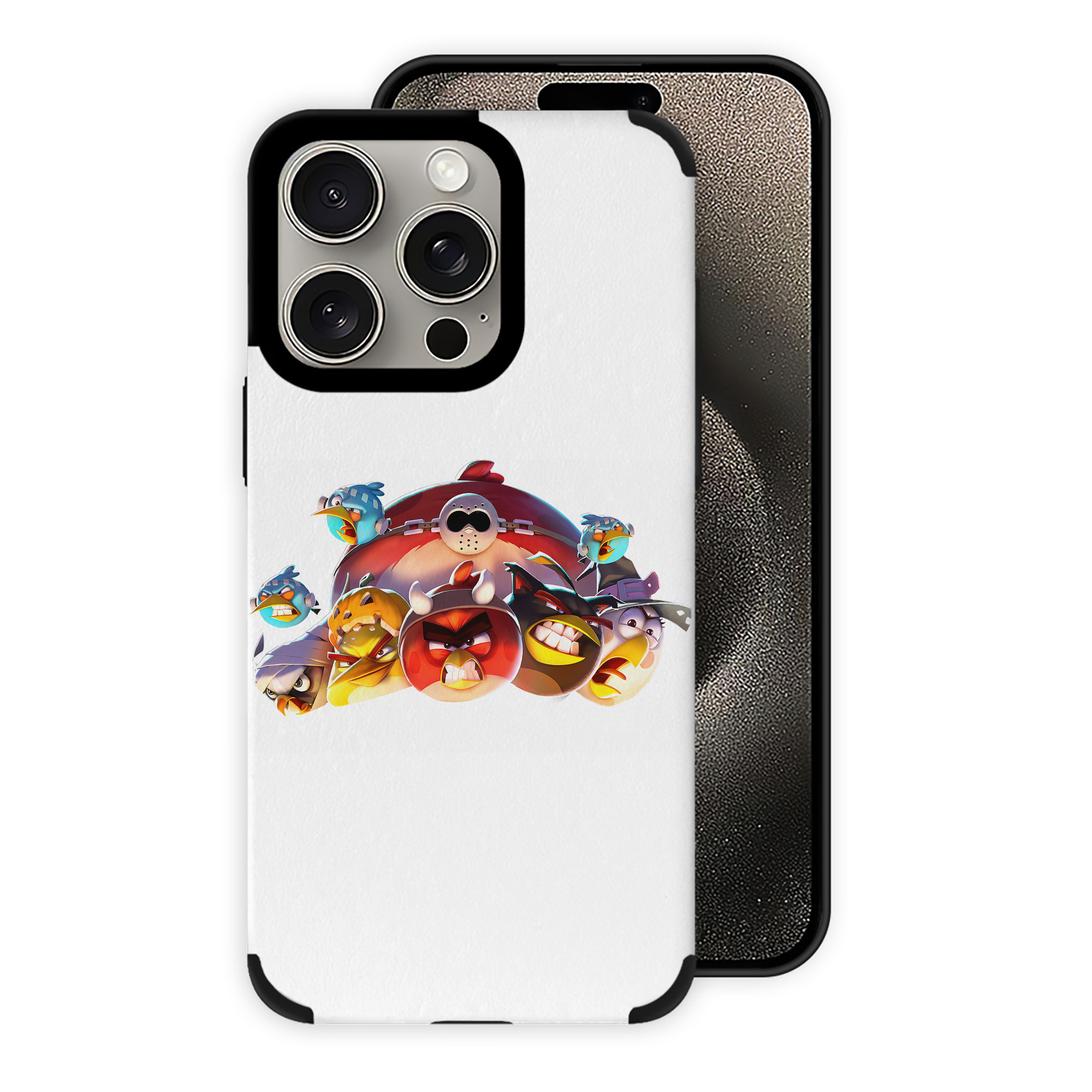 （画像用） Angry Birds アングリーバード 【iPhone15ProMax対応】 PUレザー スマホケース 耐衝撃＆黄変防止