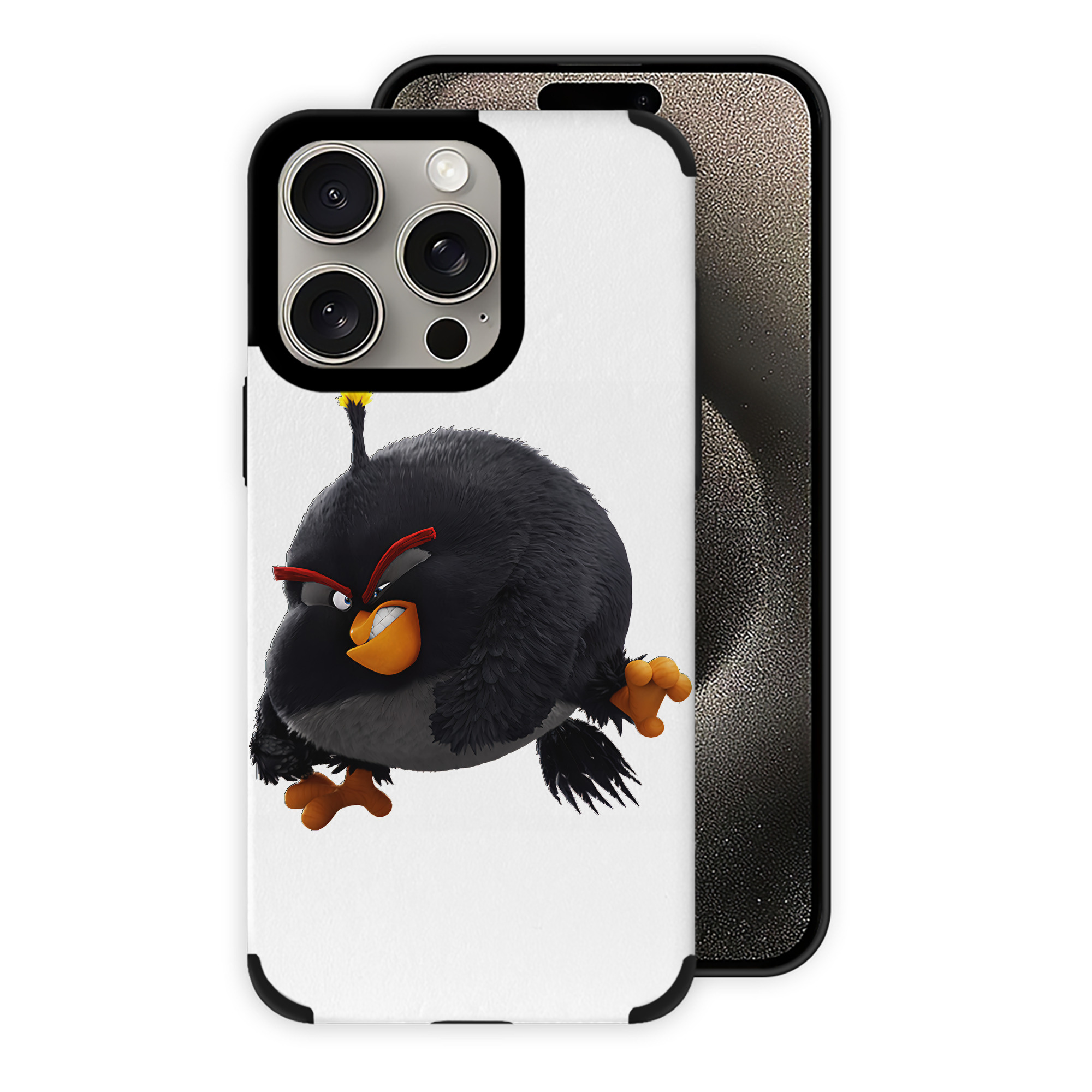 （画像用） Angry Birds アングリーバード 【iPhone15ProMax対応】 PUレザー スマホケース 耐衝撃＆黄変防止