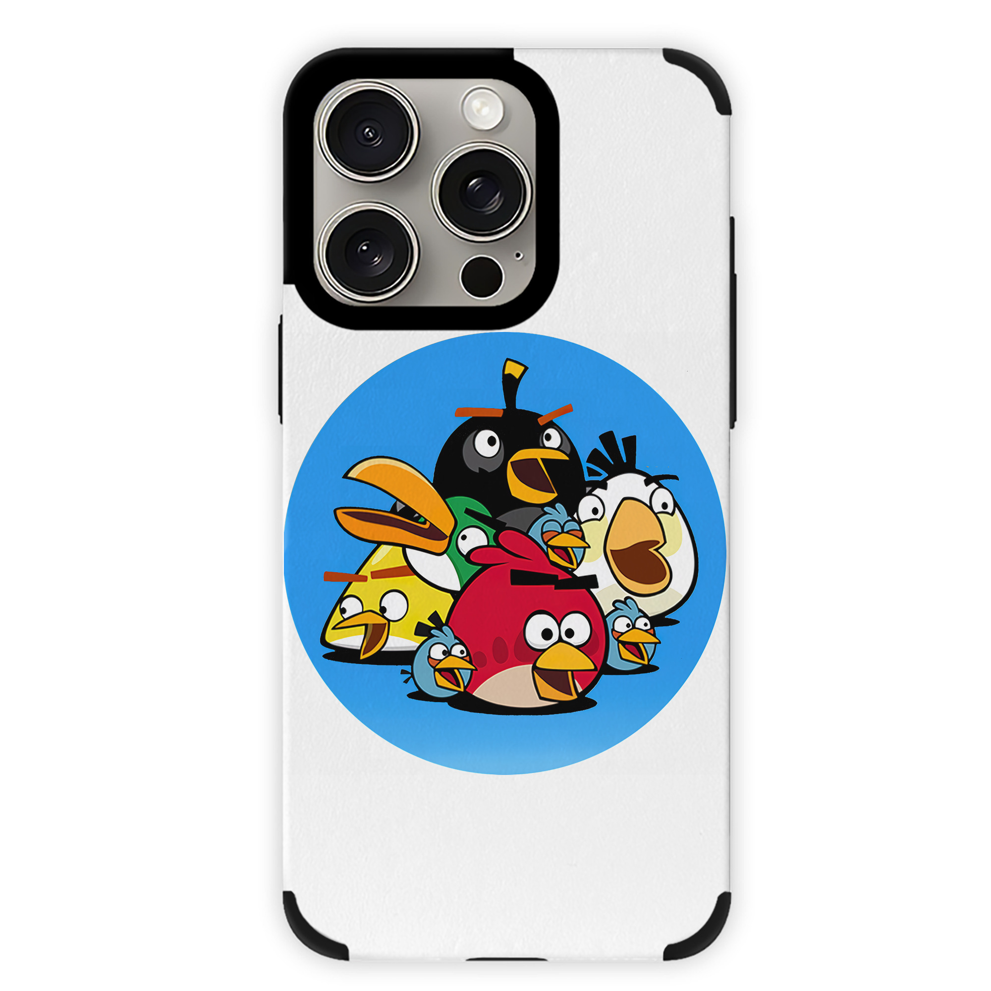 （画像用） Angry Birds アングリーバード 【iPhone15ProMax対応】 PUレザー スマホケース 耐衝撃＆黄変防止