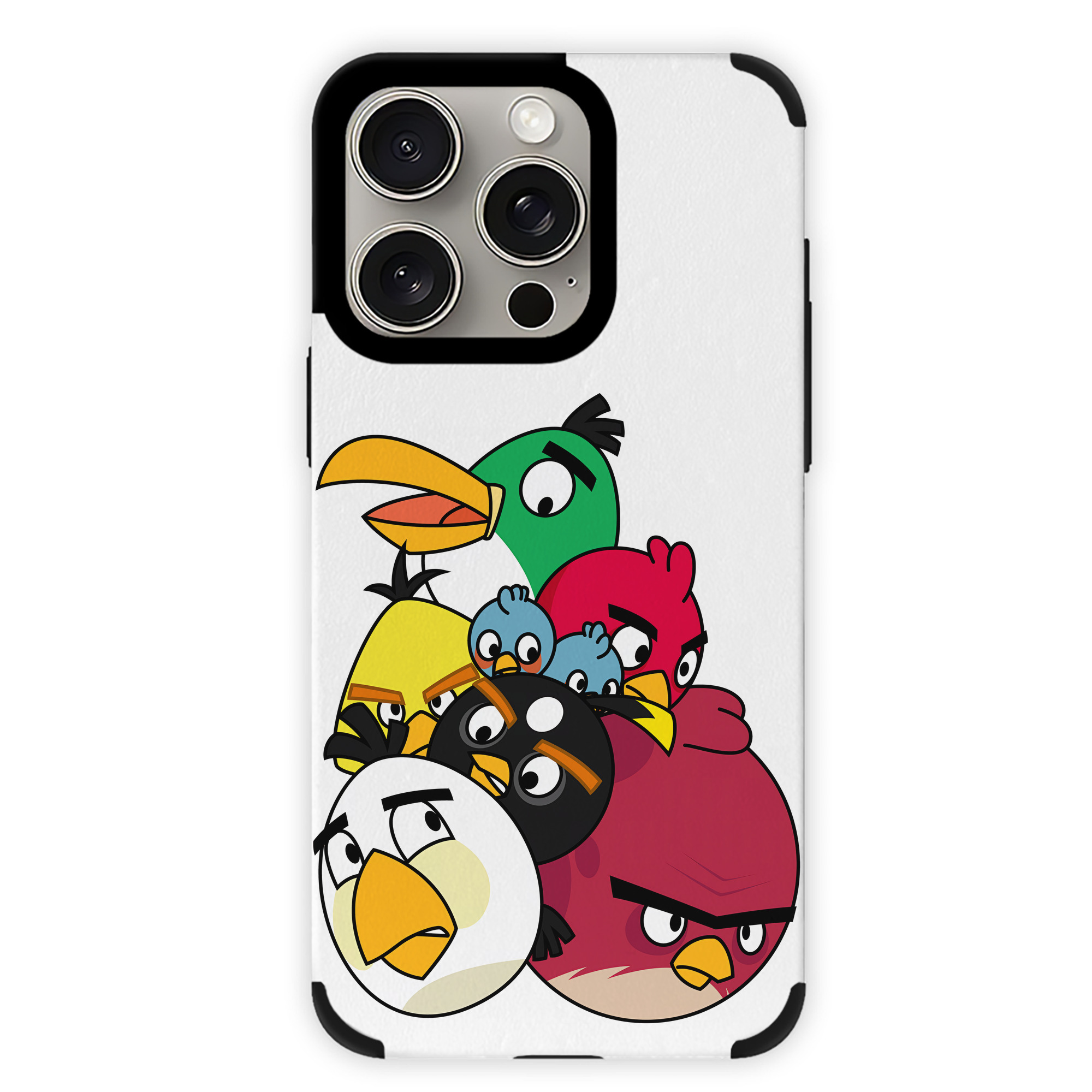 （画像用） Angry Birds アングリーバード 【iPhone15ProMax対応】 PUレザー スマホケース 耐衝撃＆黄変防止