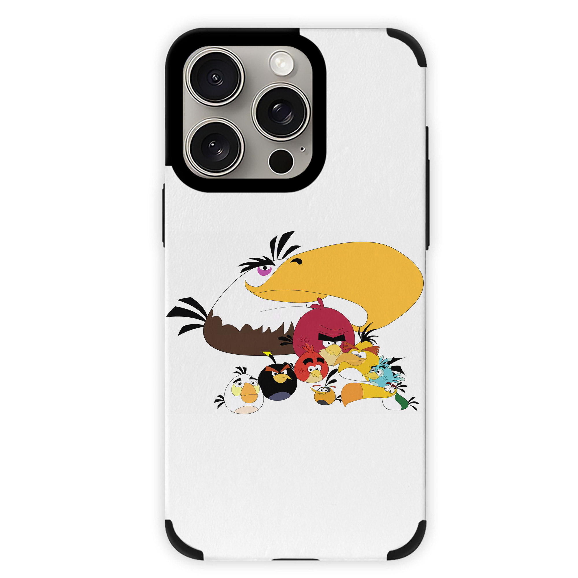 （画像用） Angry Birds アングリーバード 【iPhone15ProMax対応】 PUレザー スマホケース 耐衝撃＆黄変防止