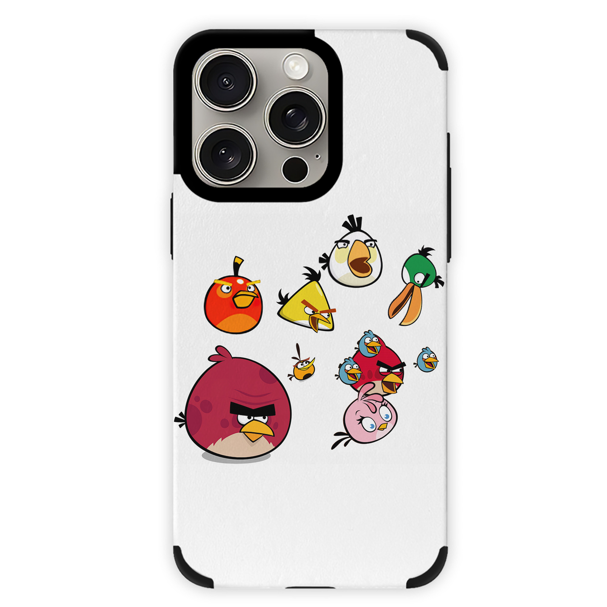 （画像用） Angry Birds アングリーバード 【iPhone15ProMax対応】 PUレザー スマホケース 耐衝撃＆黄変防止