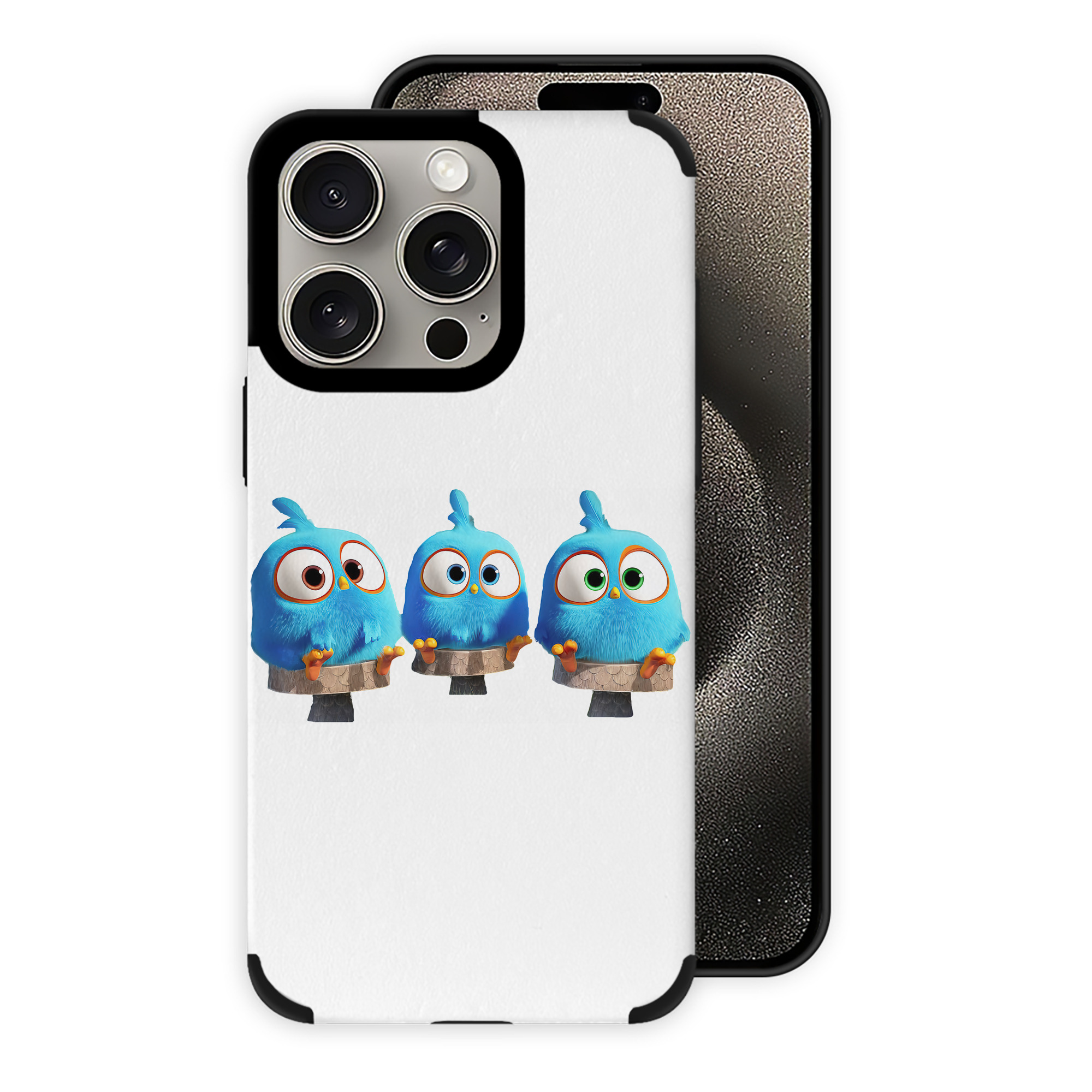 （画像用） Angry Birds アングリーバード 【iPhone15ProMax対応】 PUレザー スマホケース 耐衝撃＆黄変防止