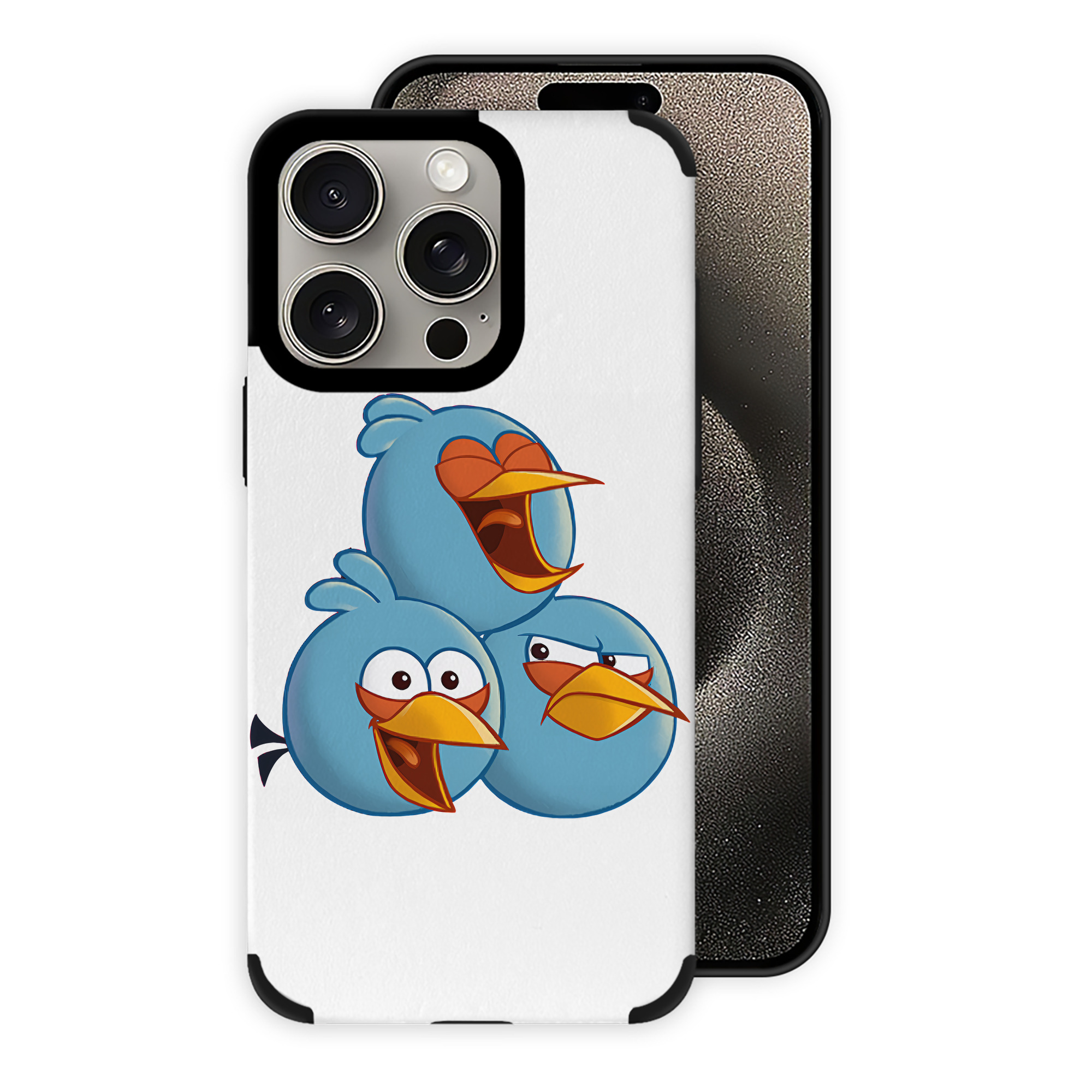（画像用） Angry Birds アングリーバード 【iPhone15ProMax対応】 PUレザー スマホケース 耐衝撃＆黄変防止