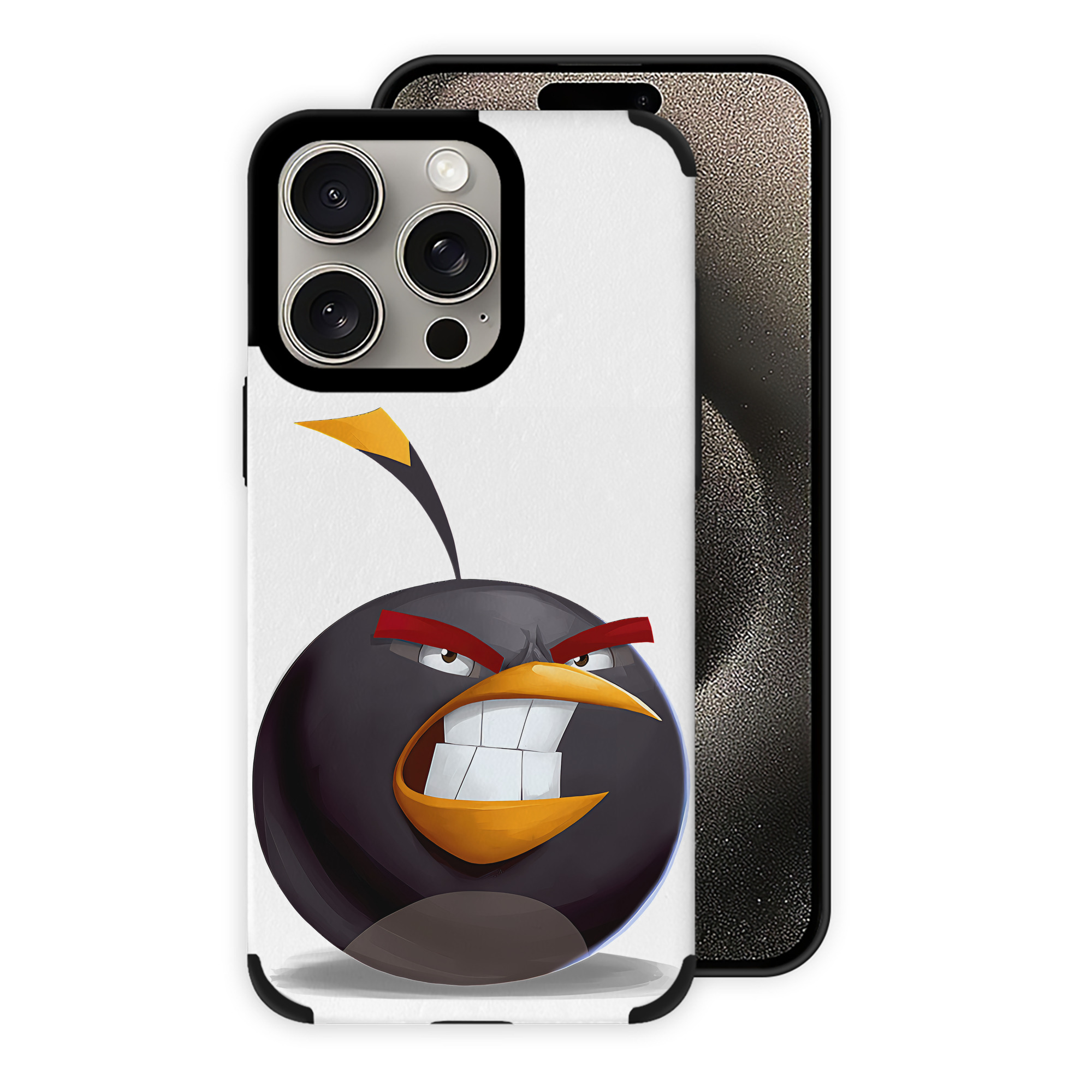 （画像用） Angry Birds アングリーバード 【iPhone15ProMax対応】 PUレザー スマホケース 耐衝撃＆黄変防止