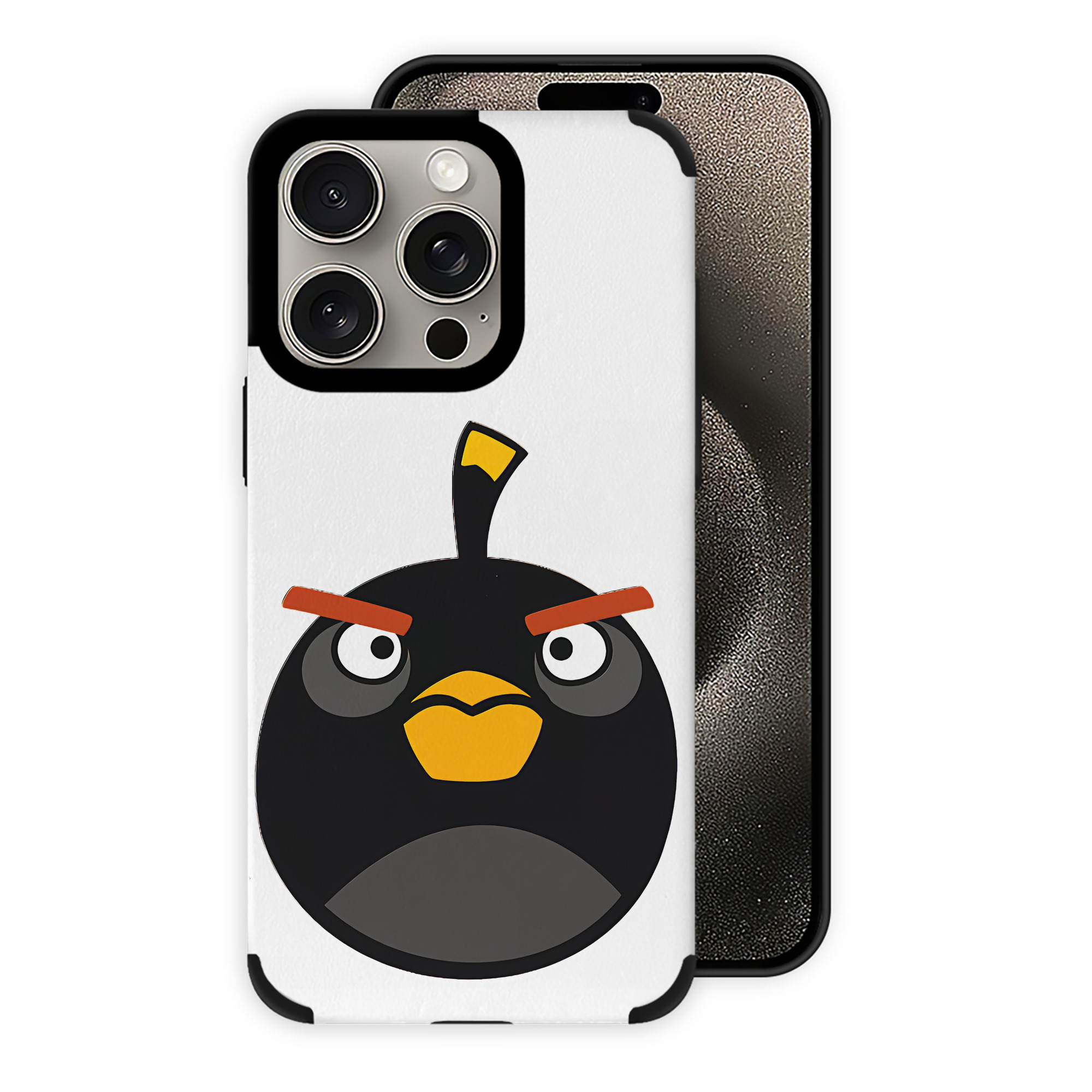 （画像用） Angry Birds アングリーバード 【iPhone15ProMax対応】 PUレザー スマホケース 耐衝撃＆黄変防止