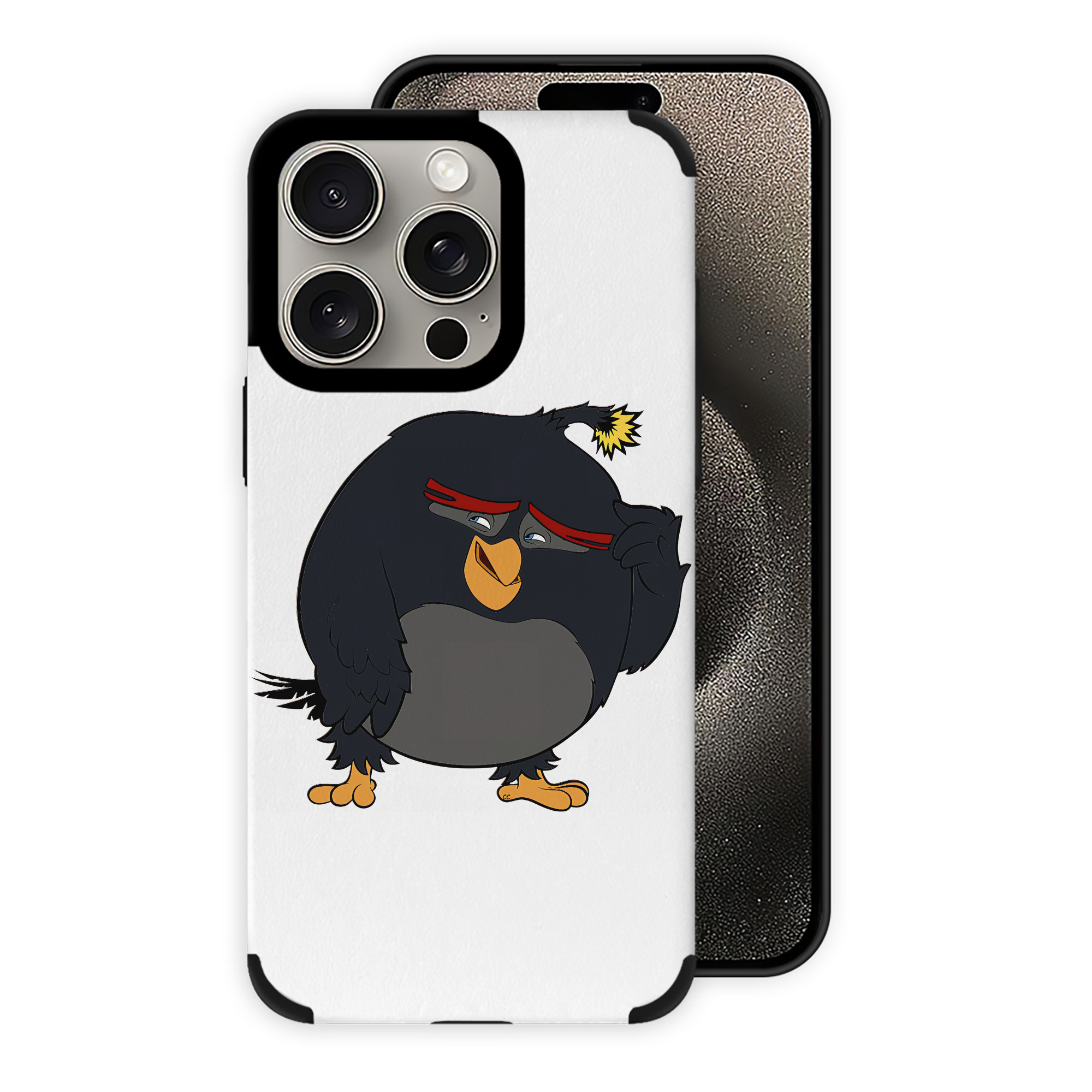 （画像用） Angry Birds アングリーバード 【iPhone15ProMax対応】 PUレザー スマホケース 耐衝撃＆黄変防止