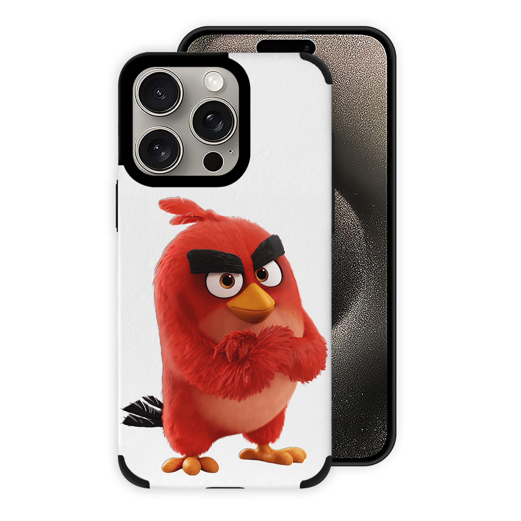 （画像用） Angry Birds アングリーバード 【iPhone15ProMax対応】 PUレザー スマホケース 耐衝撃＆黄変防止