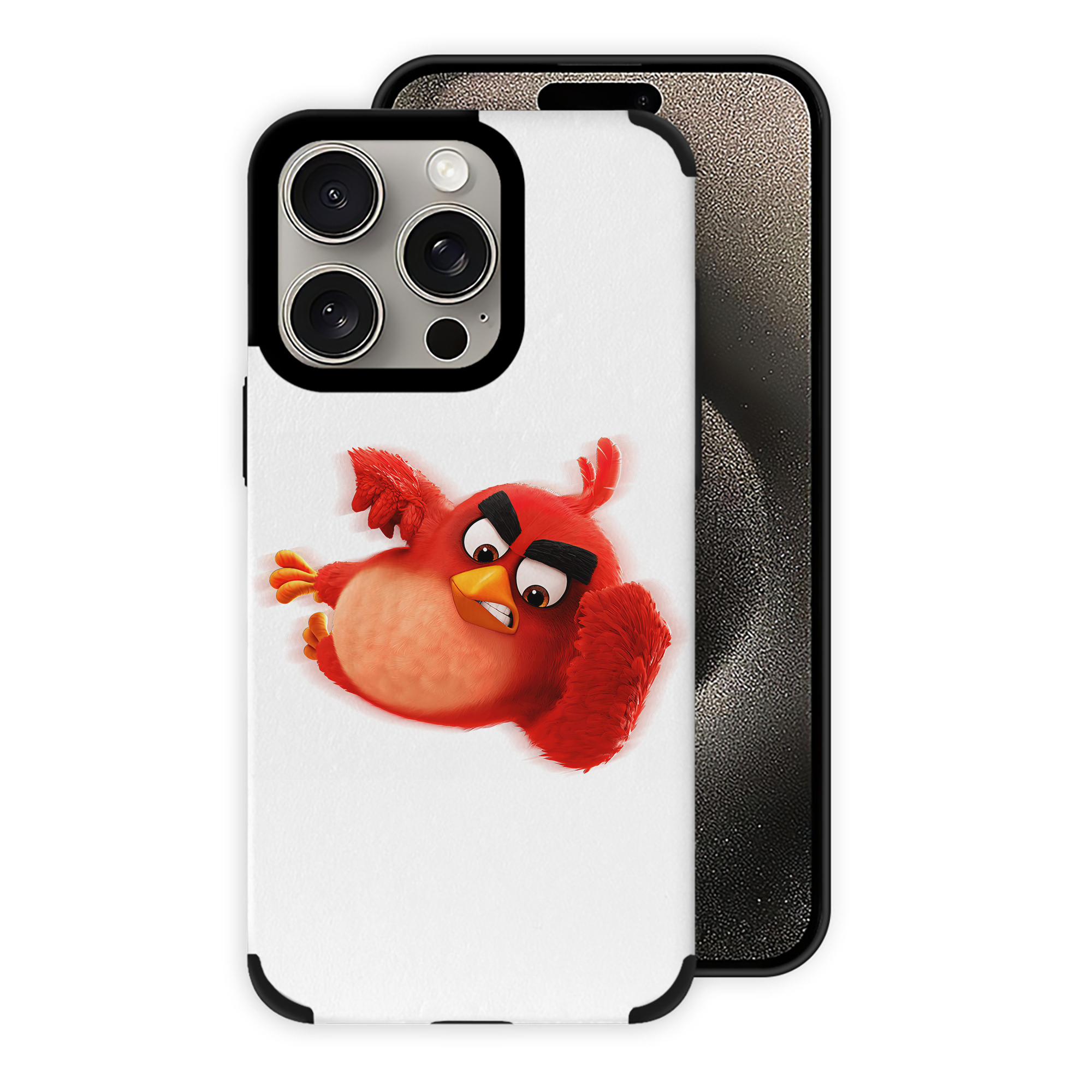 （画像用） Angry Birds アングリーバード 【iPhone15ProMax対応】 PUレザー スマホケース 耐衝撃＆黄変防止