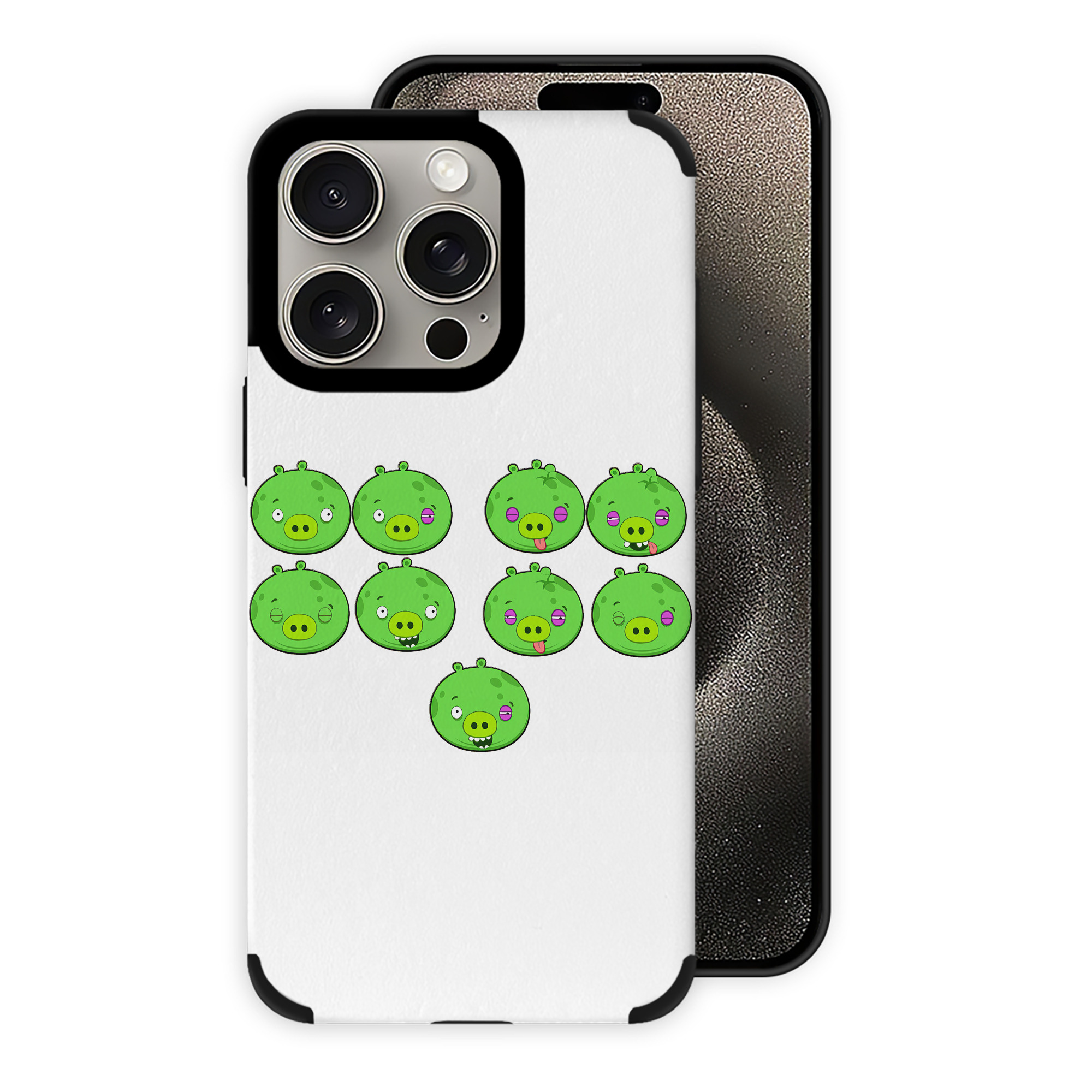 （画像用） Angry Birds アングリーバード 【iPhone15ProMax対応】 PUレザー スマホケース 耐衝撃＆黄変防止