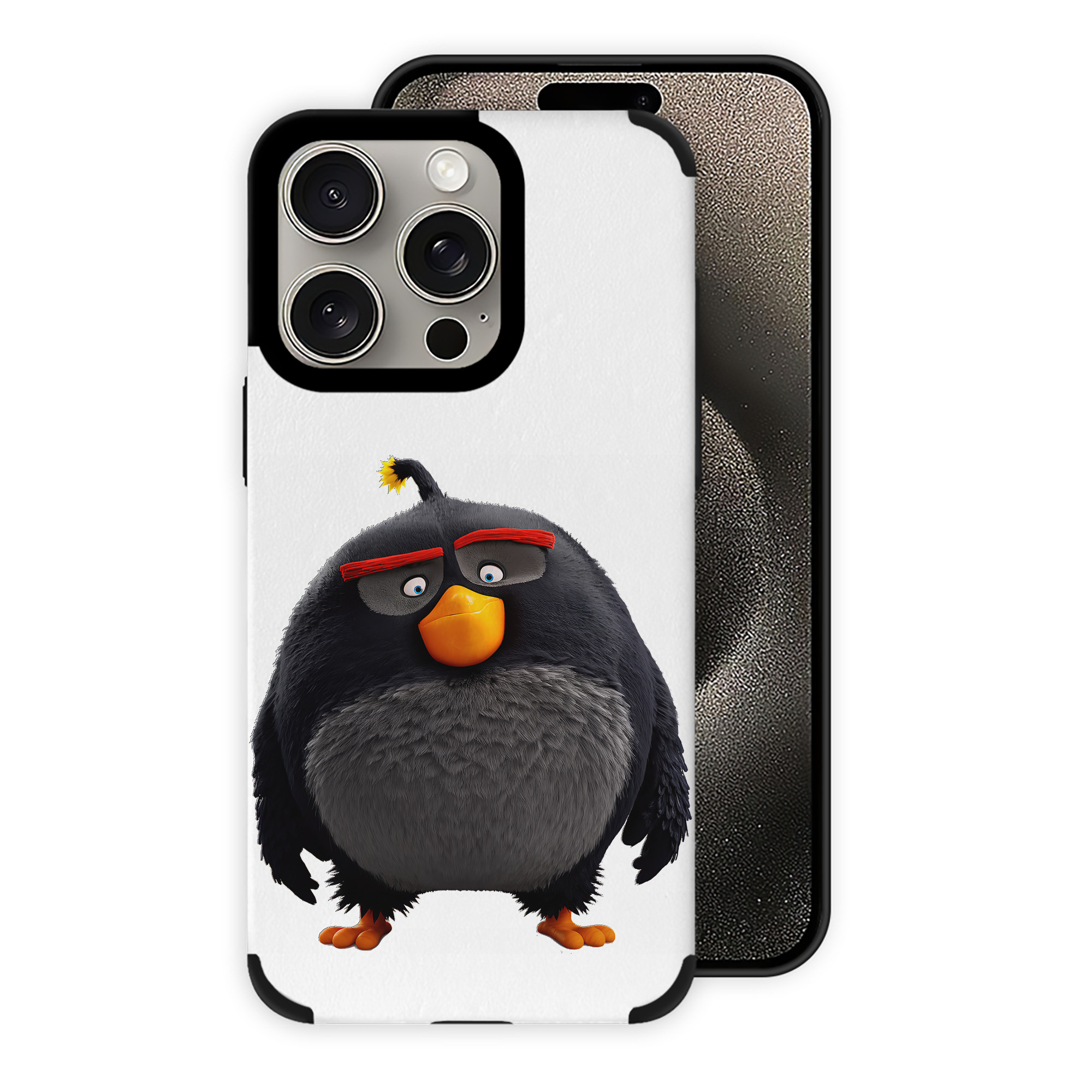 （画像用） Angry Birds アングリーバード 【iPhone15ProMax対応】 PUレザー スマホケース 耐衝撃＆黄変防止