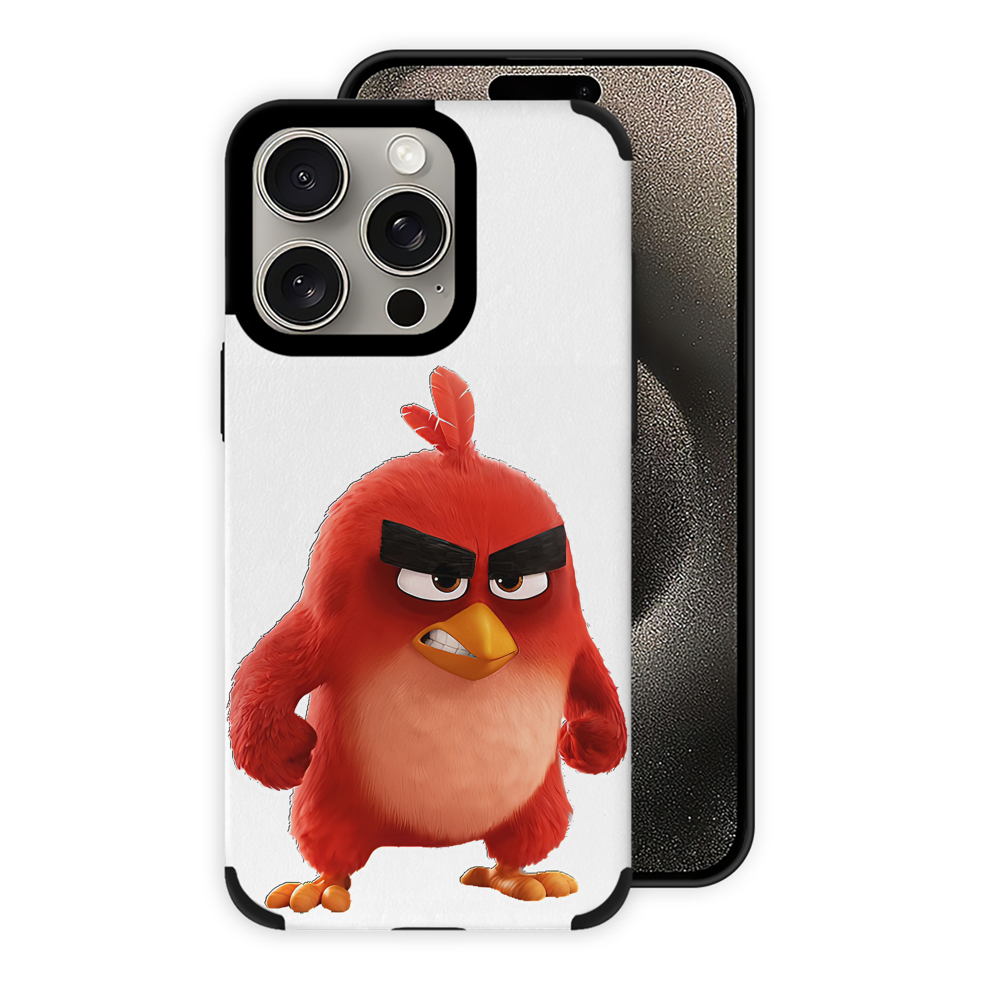 （画像用） Angry Birds アングリーバード 【iPhone15ProMax対応】 PUレザー スマホケース 耐衝撃＆黄変防止