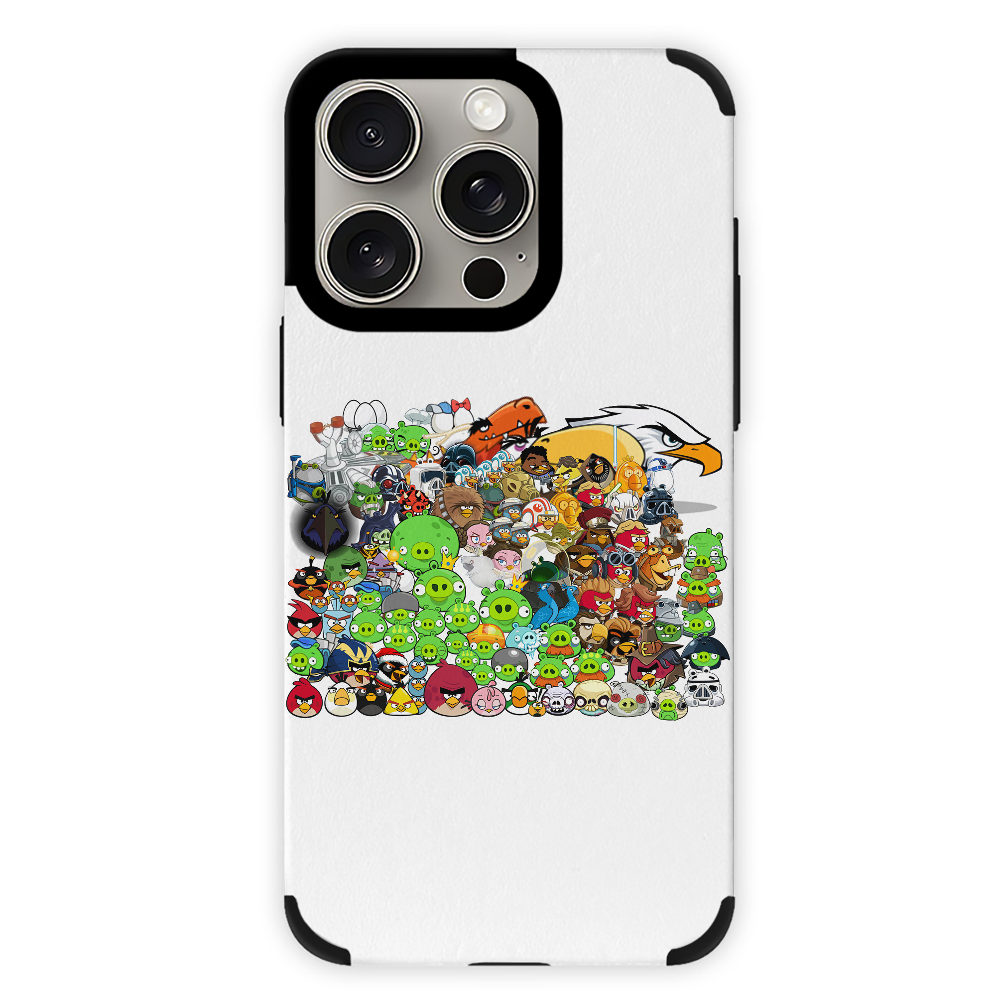 （画像用） Angry Birds アングリーバード 【iPhone15ProMax対応】 PUレザー スマホケース 耐衝撃＆黄変防止