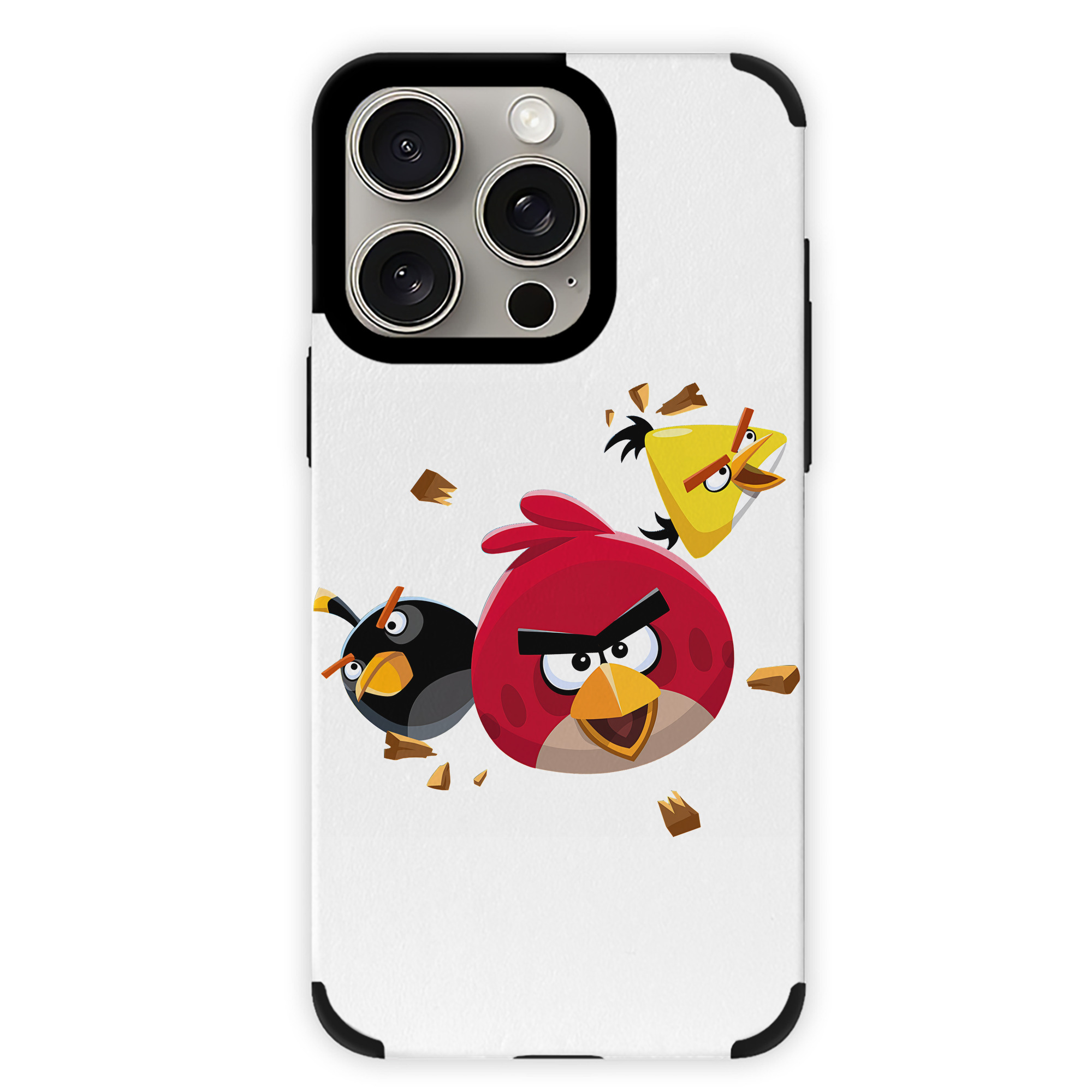 （画像用） Angry Birds アングリーバード 【iPhone15ProMax対応】 PUレザー スマホケース 耐衝撃＆黄変防止