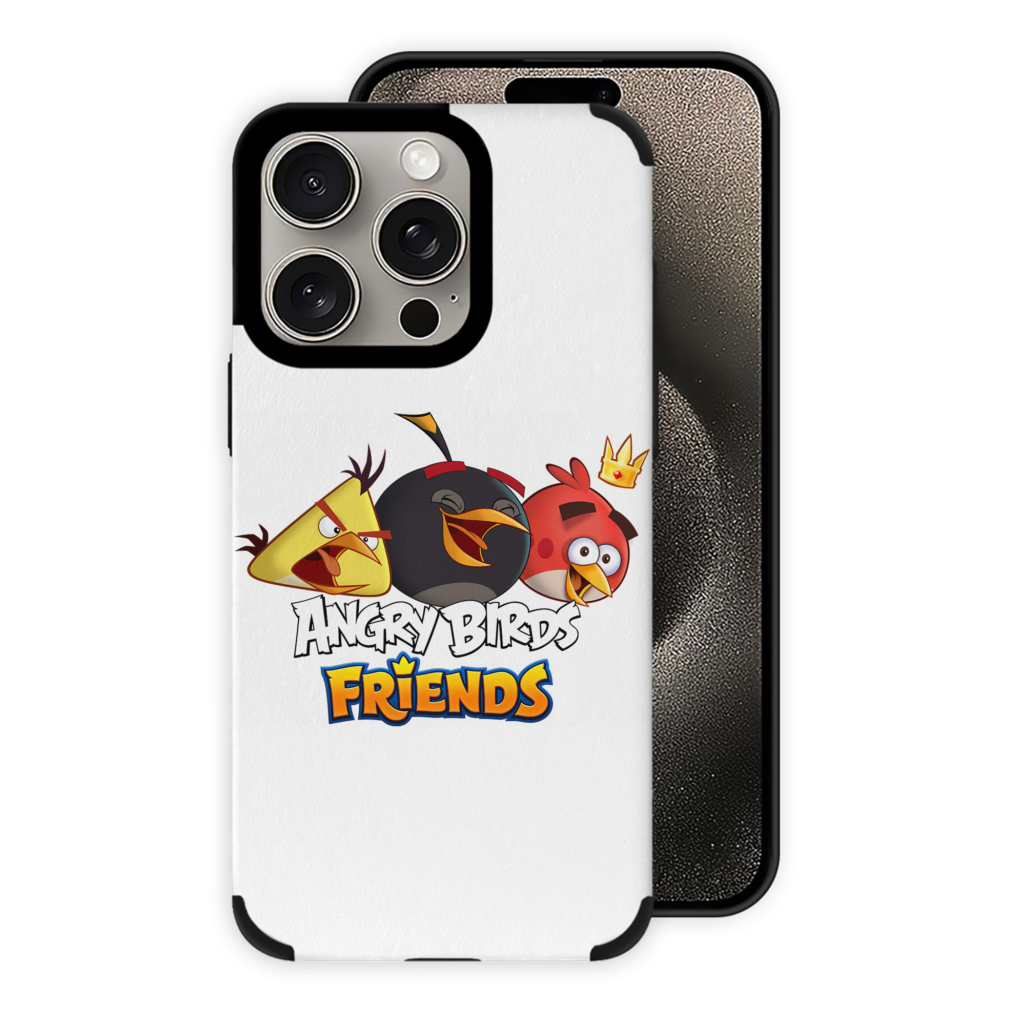 （画像用） Angry Birds アングリーバード 【iPhone15ProMax対応】 PUレザー スマホケース 耐衝撃＆黄変防止
