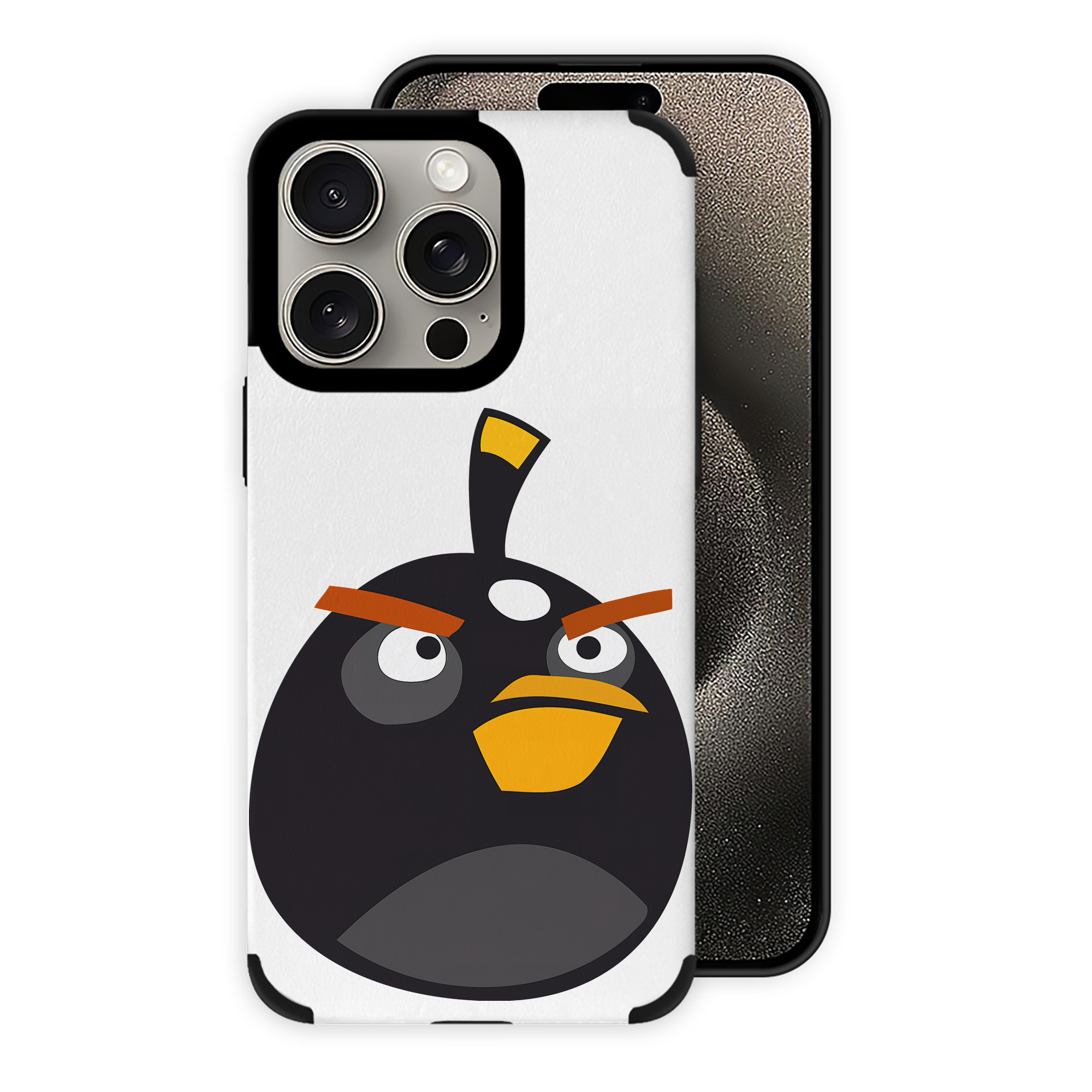 （画像用） Angry Birds アングリーバード 【iPhone15ProMax対応】 PUレザー スマホケース 耐衝撃＆黄変防止
