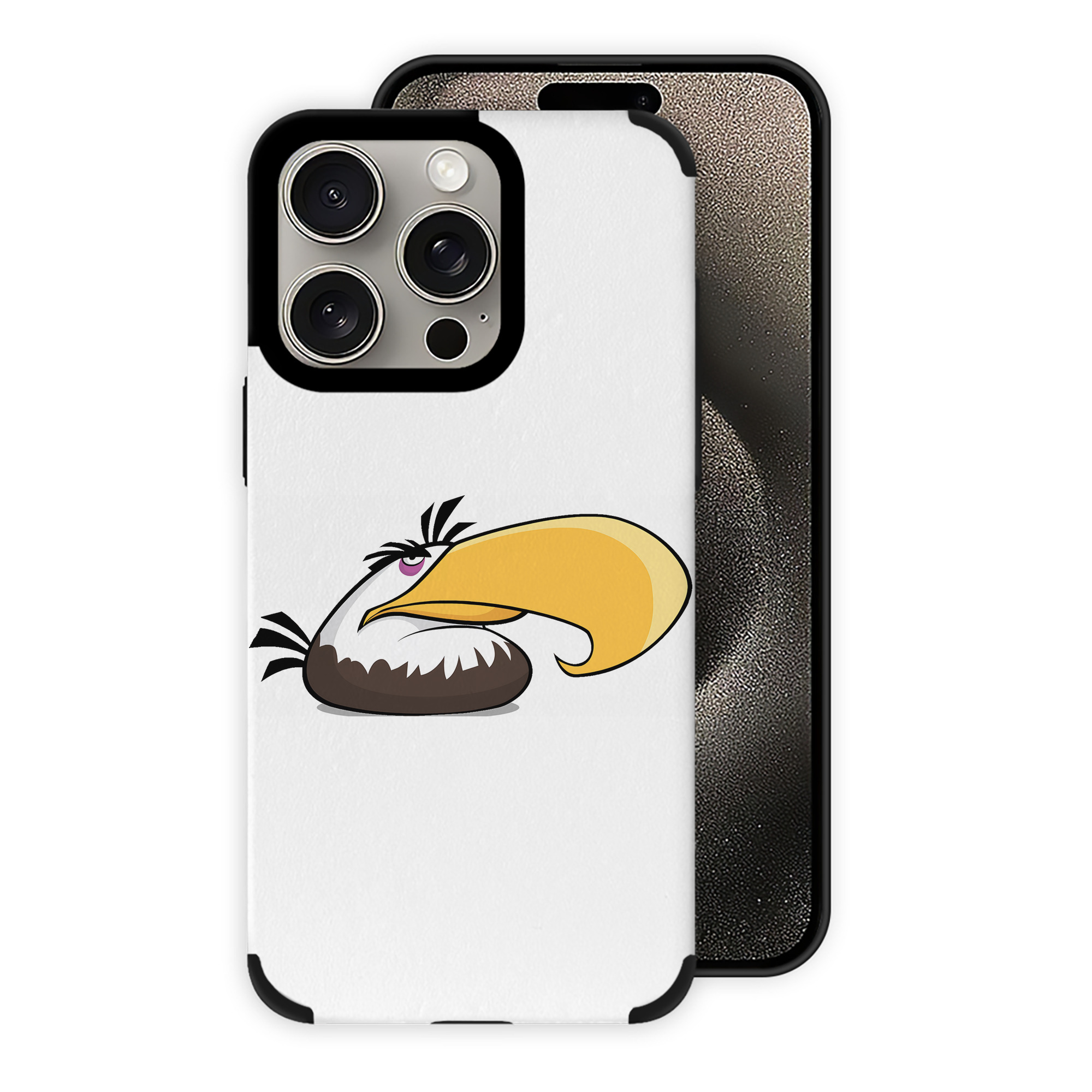 （画像用） Angry Birds アングリーバード 【iPhone15ProMax対応】 PUレザー スマホケース 耐衝撃＆黄変防止