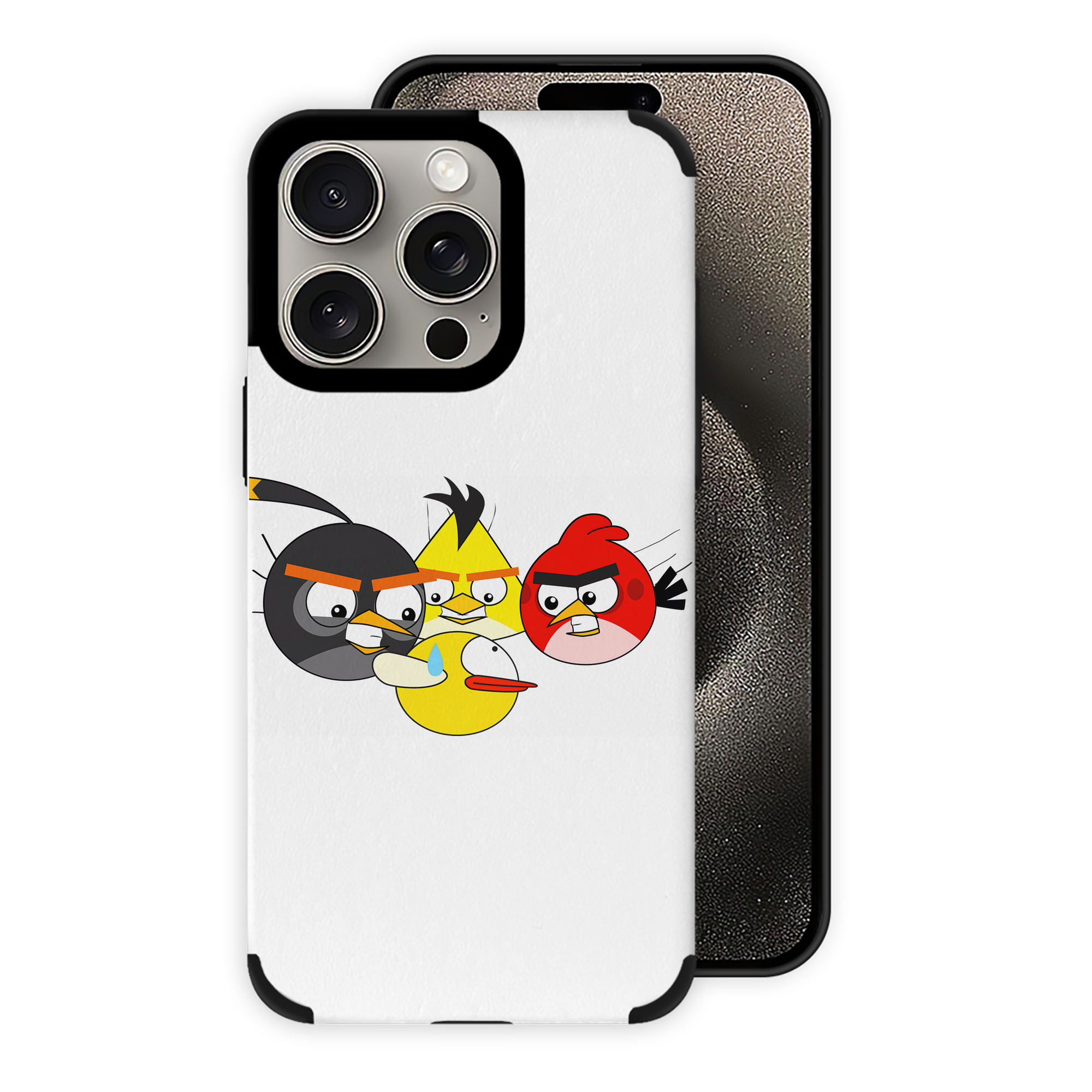 （画像用） Angry Birds アングリーバード 【iPhone15ProMax対応】 PUレザー スマホケース 耐衝撃＆黄変防止