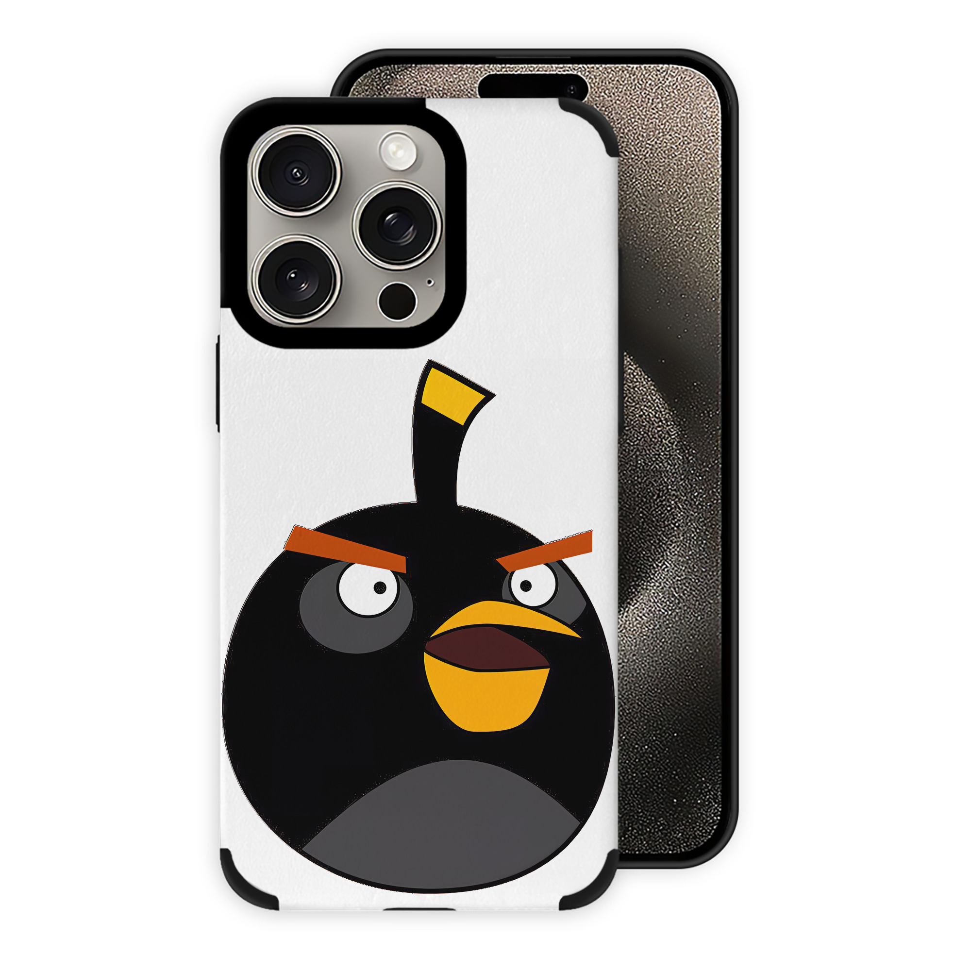 （画像用） Angry Birds アングリーバード 【iPhone15ProMax対応】 PUレザー スマホケース 耐衝撃＆黄変防止