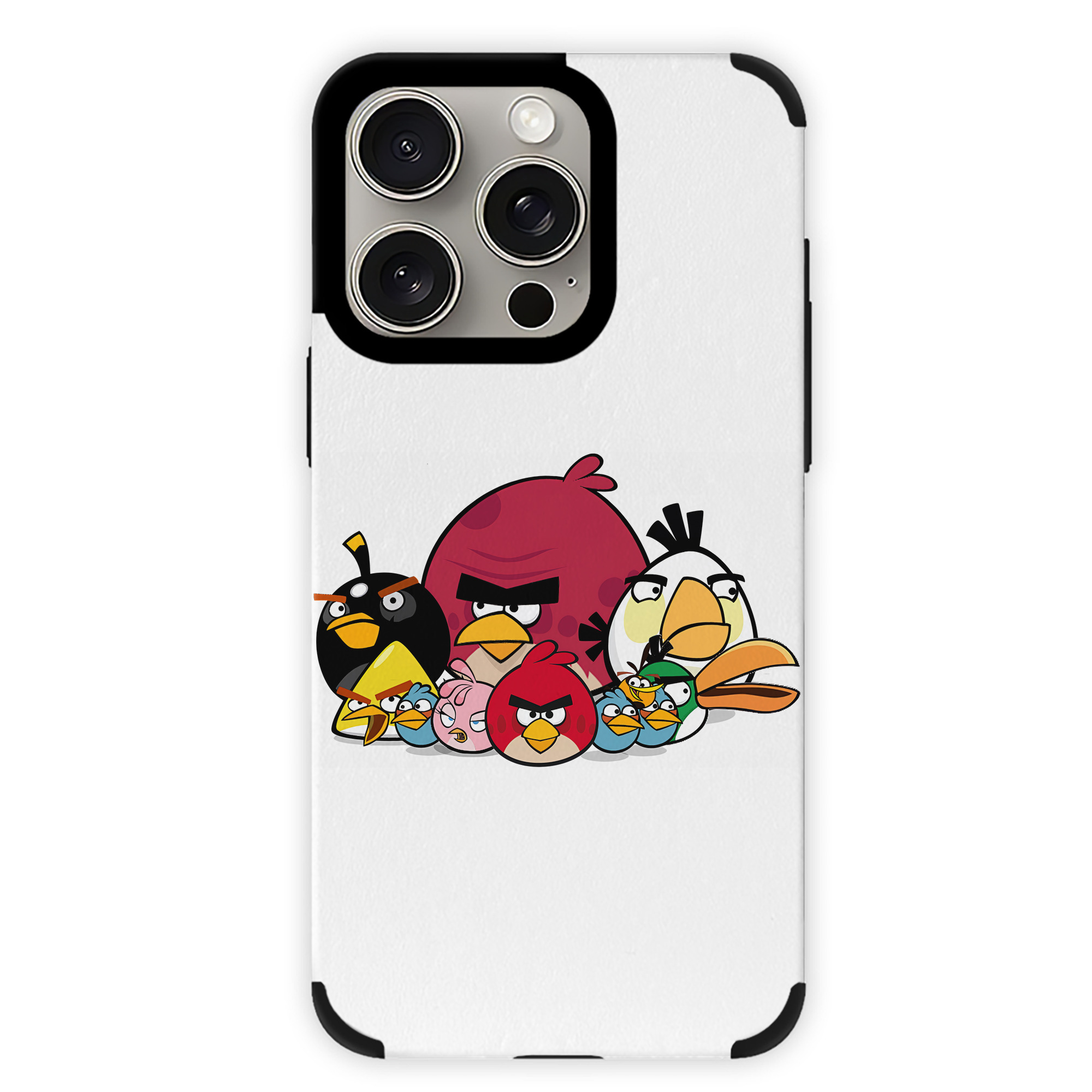 （画像用） Angry Birds アングリーバード 【iPhone15ProMax対応】 PUレザー スマホケース 耐衝撃＆黄変防止