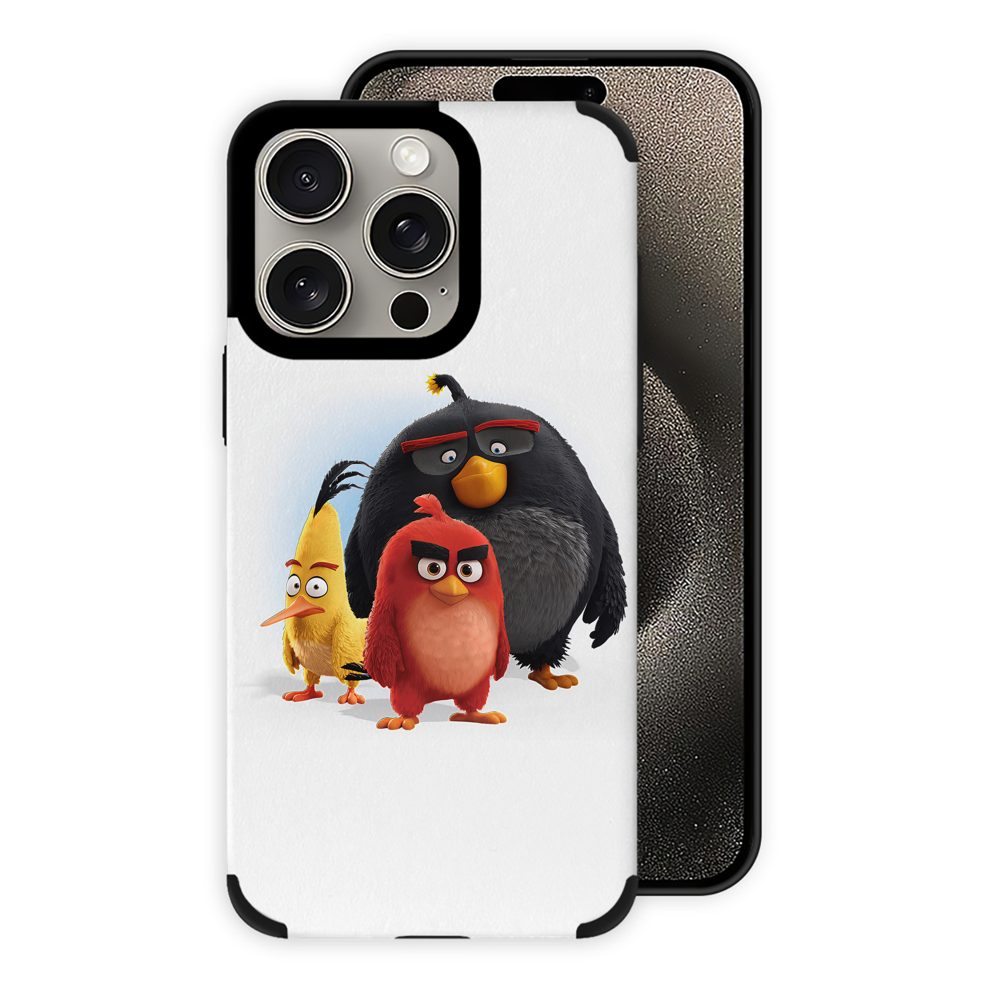 （画像用） Angry Birds アングリーバード 【iPhone15ProMax対応】 PUレザー スマホケース 耐衝撃＆黄変防止