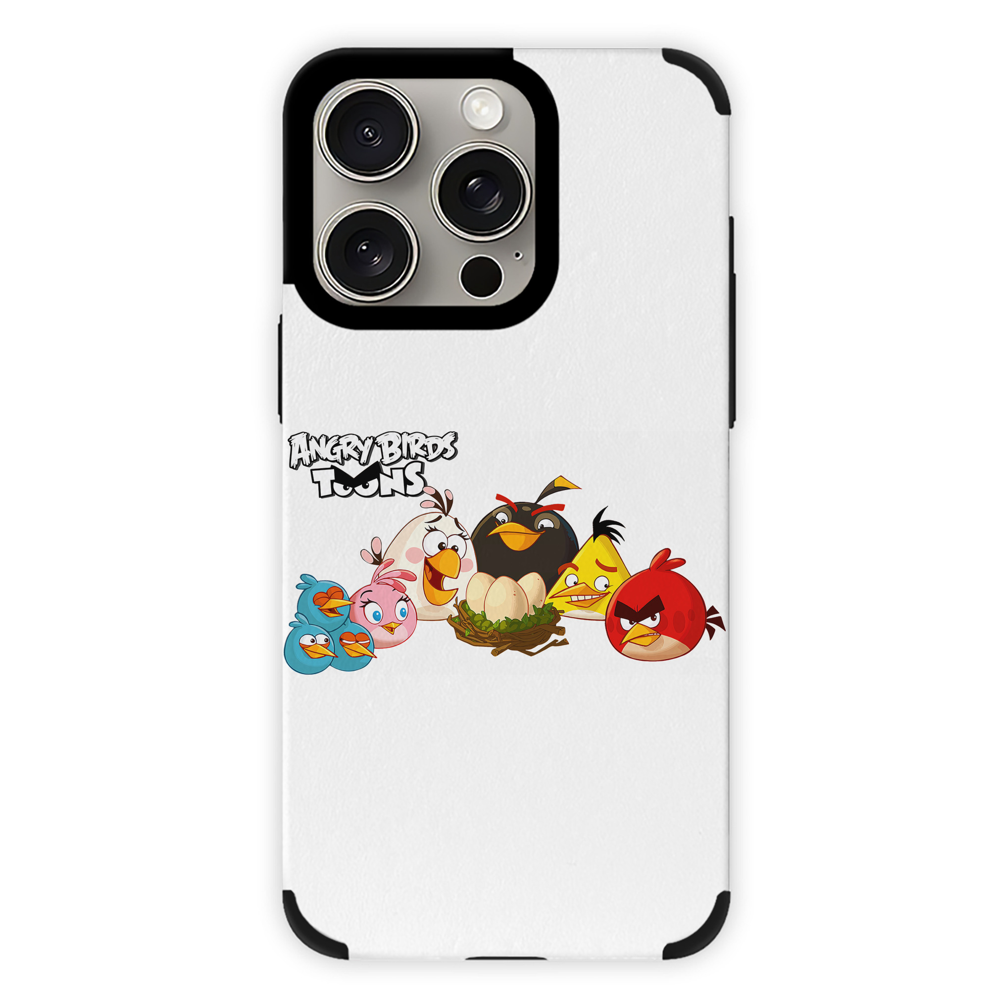 （画像用） Angry Birds アングリーバード 【iPhone15ProMax対応】 PUレザー スマホケース 耐衝撃＆黄変防止