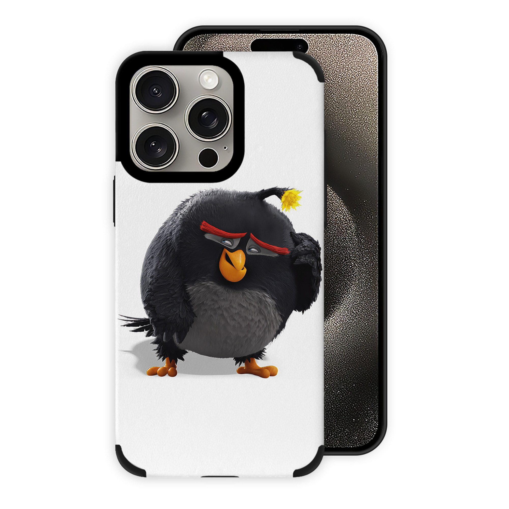 （画像用） Angry Birds アングリーバード 【iPhone15ProMax対応】 PUレザー スマホケース 耐衝撃＆黄変防止