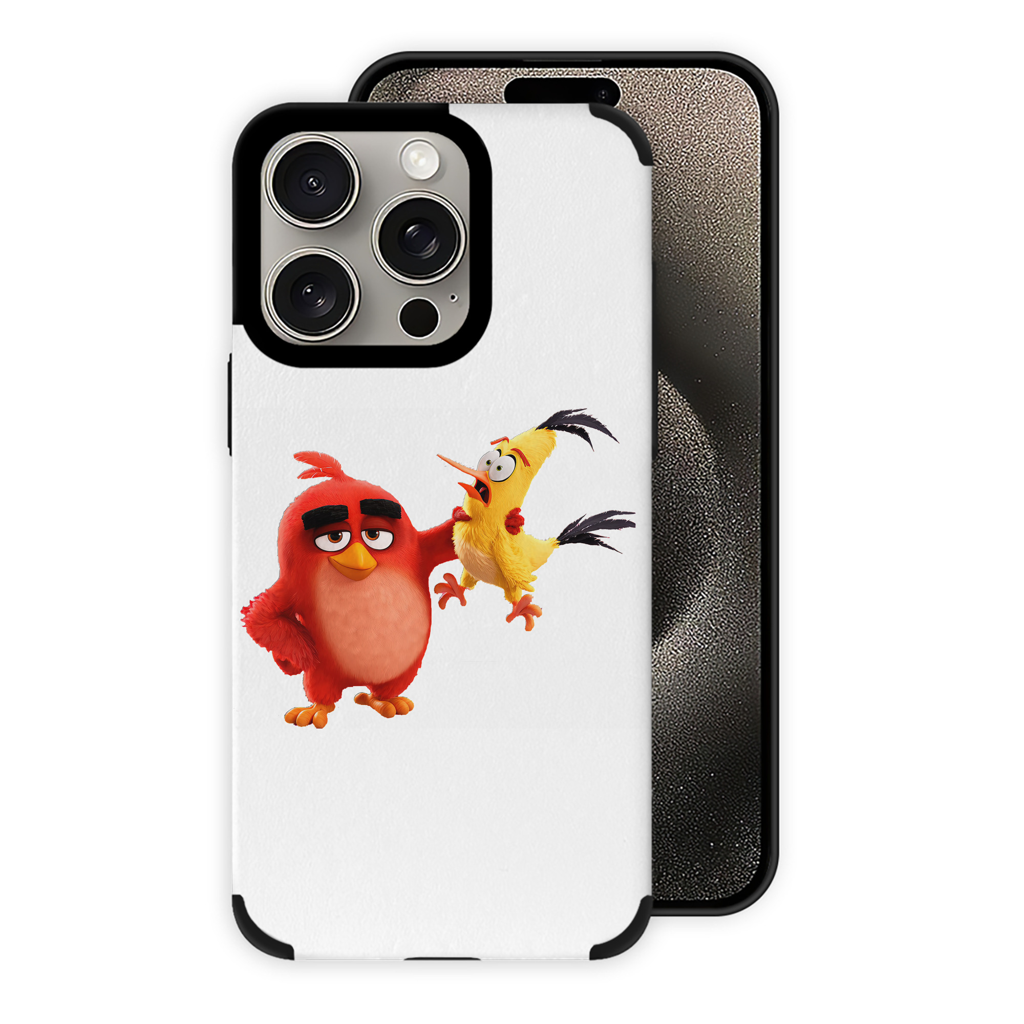 （画像用） Angry Birds アングリーバード 【iPhone15ProMax対応】 PUレザー スマホケース 耐衝撃＆黄変防止