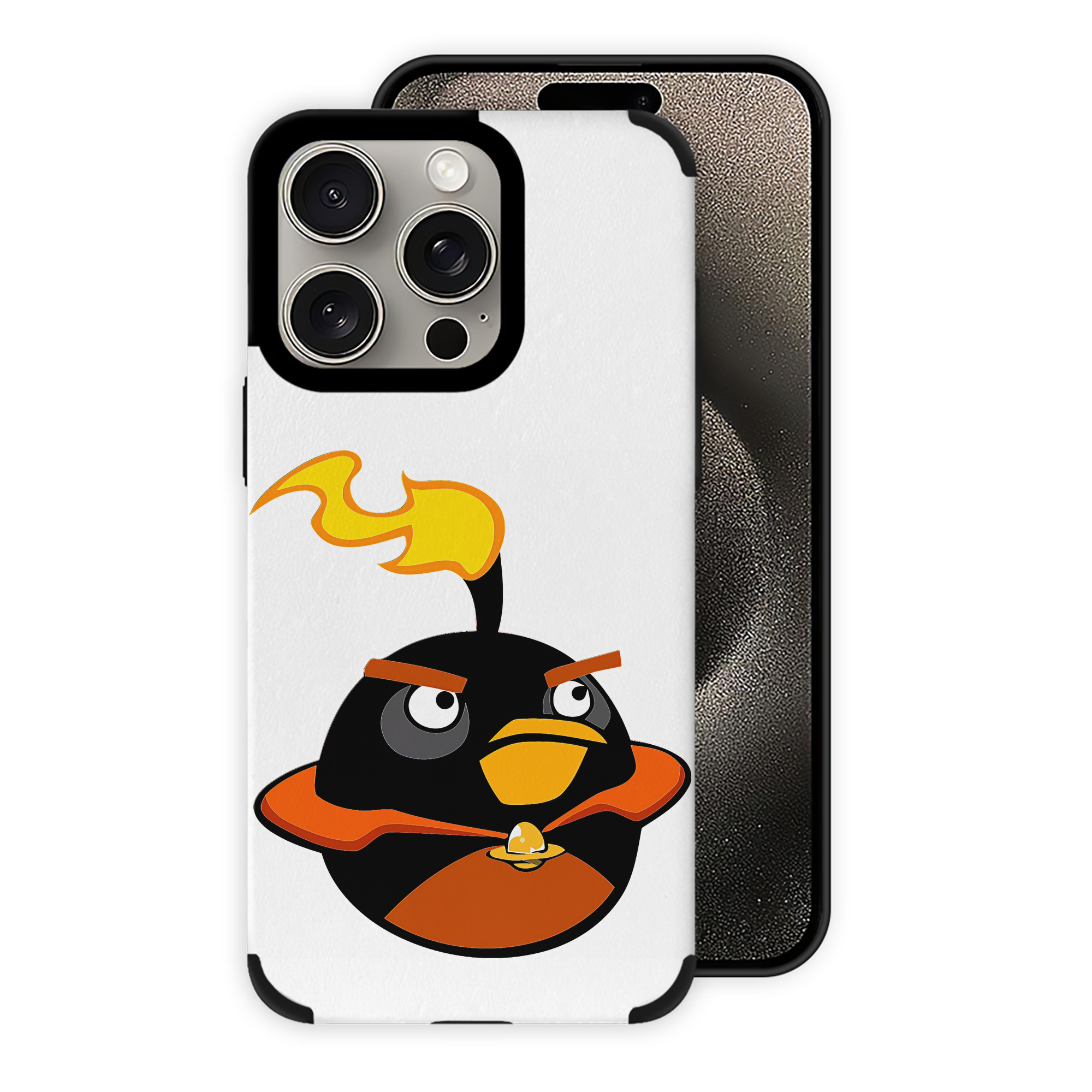 （画像用） Angry Birds アングリーバード 【iPhone15ProMax対応】 PUレザー スマホケース 耐衝撃＆黄変防止