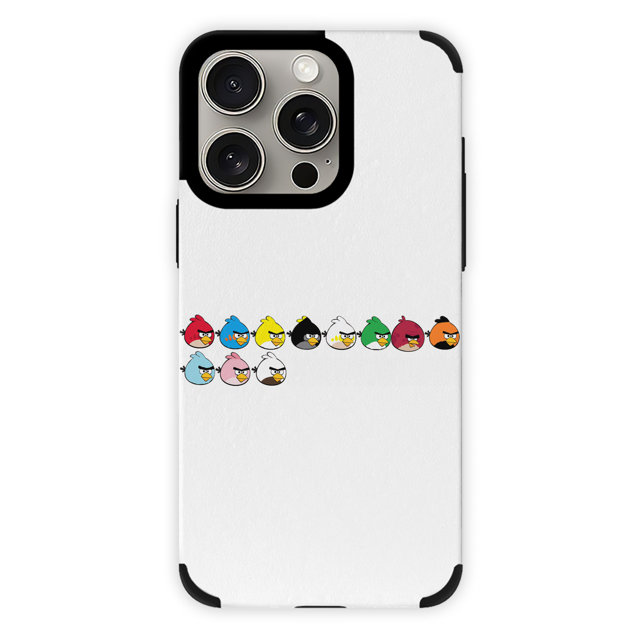 （画像用） Angry Birds アングリーバード 【iPhone15ProMax対応】 PUレザー スマホケース 耐衝撃＆黄変防止