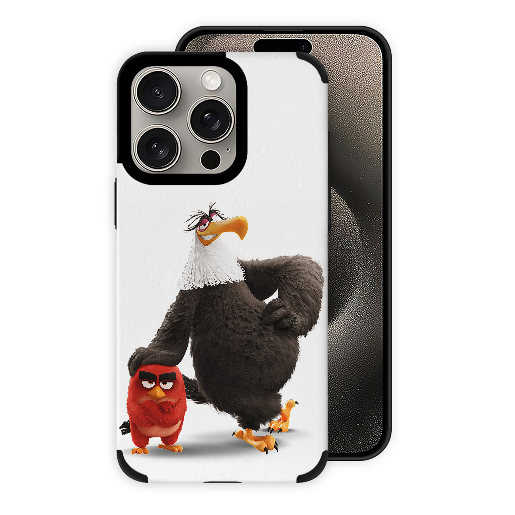 （画像用） Angry Birds アングリーバード 【iPhone15ProMax対応】 PUレザー スマホケース 耐衝撃＆黄変防止
