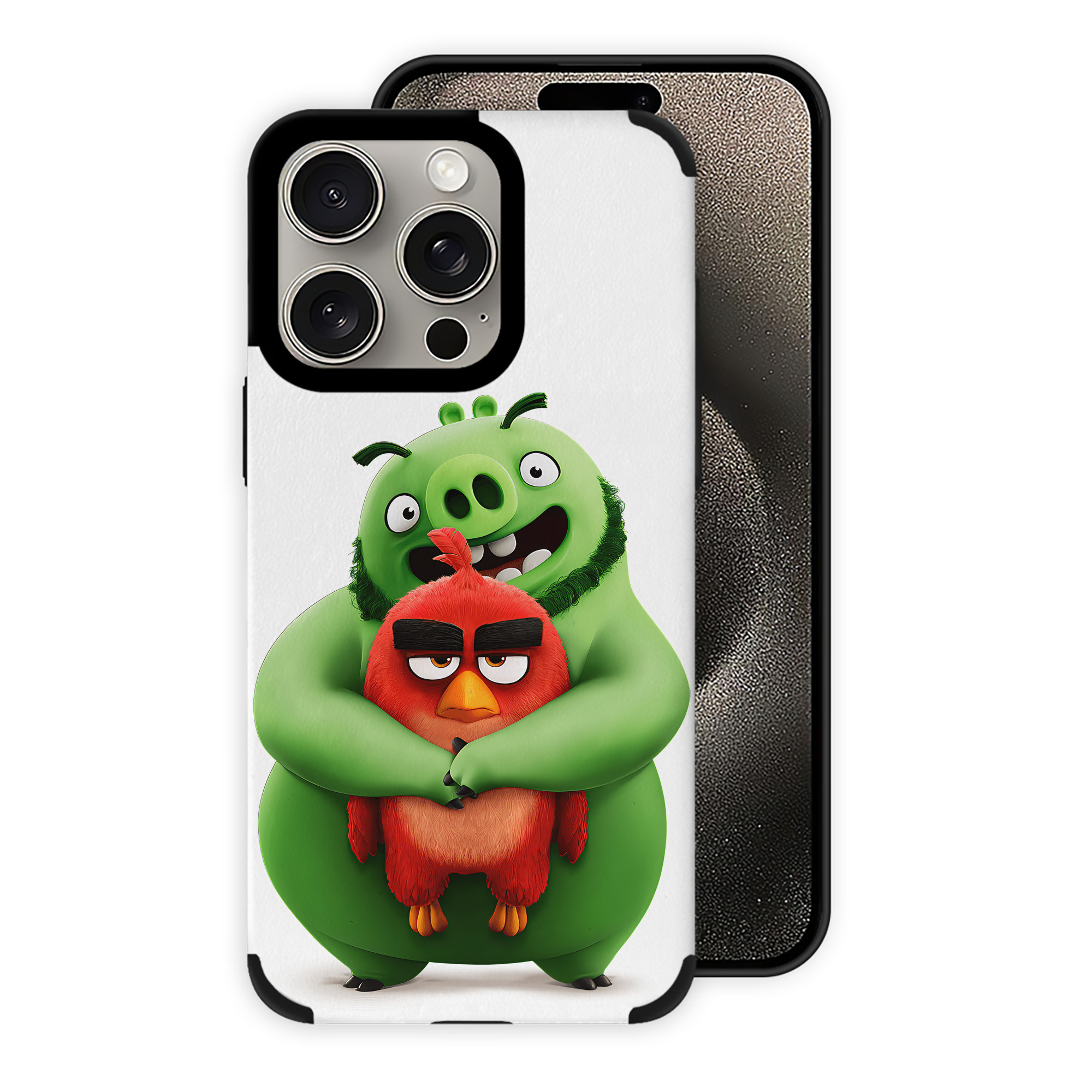 （画像用） Angry Birds アングリーバード 【iPhone15ProMax対応】 PUレザー スマホケース 耐衝撃＆黄変防止