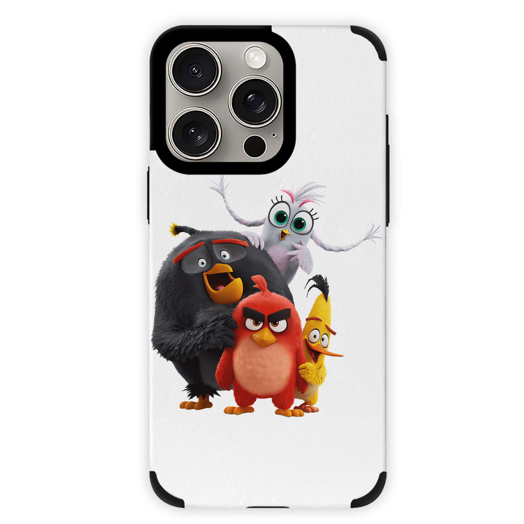 （画像用） Angry Birds アングリーバード 【iPhone15ProMax対応】 PUレザー スマホケース 耐衝撃＆黄変防止