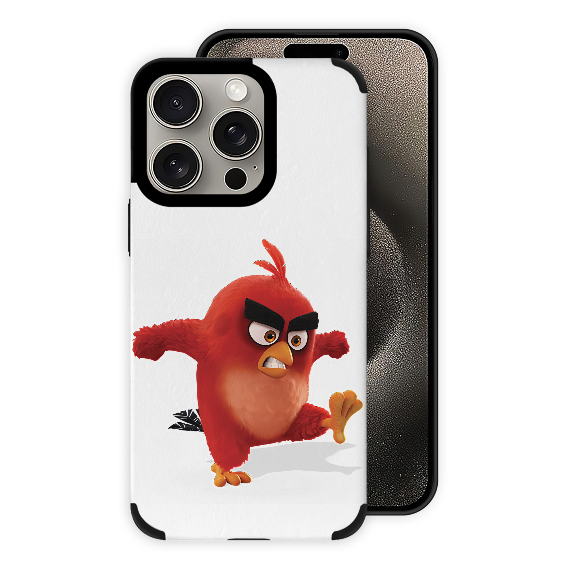 （画像用） Angry Birds アングリーバード 【iPhone15ProMax対応】 PUレザー スマホケース 耐衝撃＆黄変防止