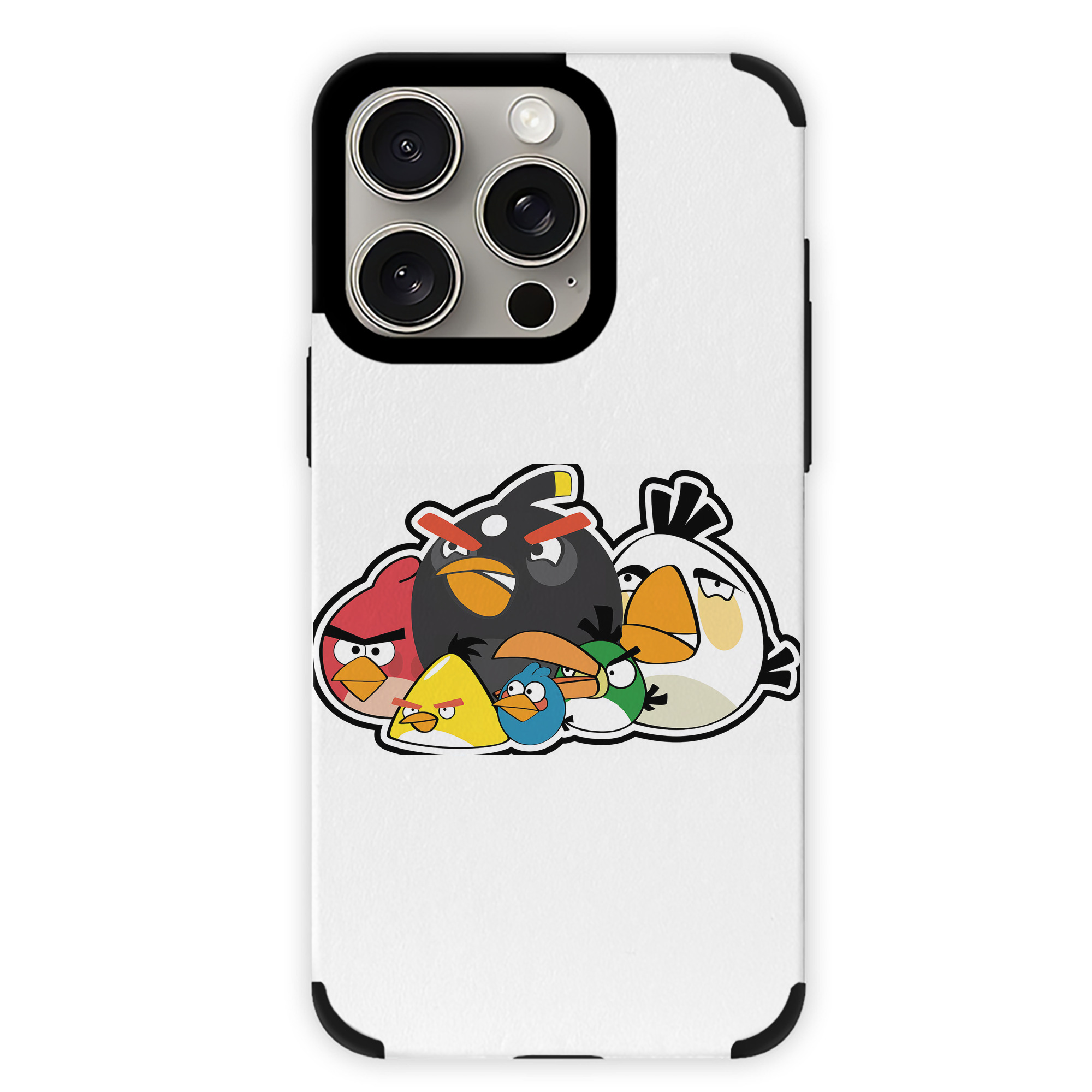 （画像用） Angry Birds アングリーバード 【iPhone15ProMax対応】 PUレザー スマホケース 耐衝撃＆黄変防止