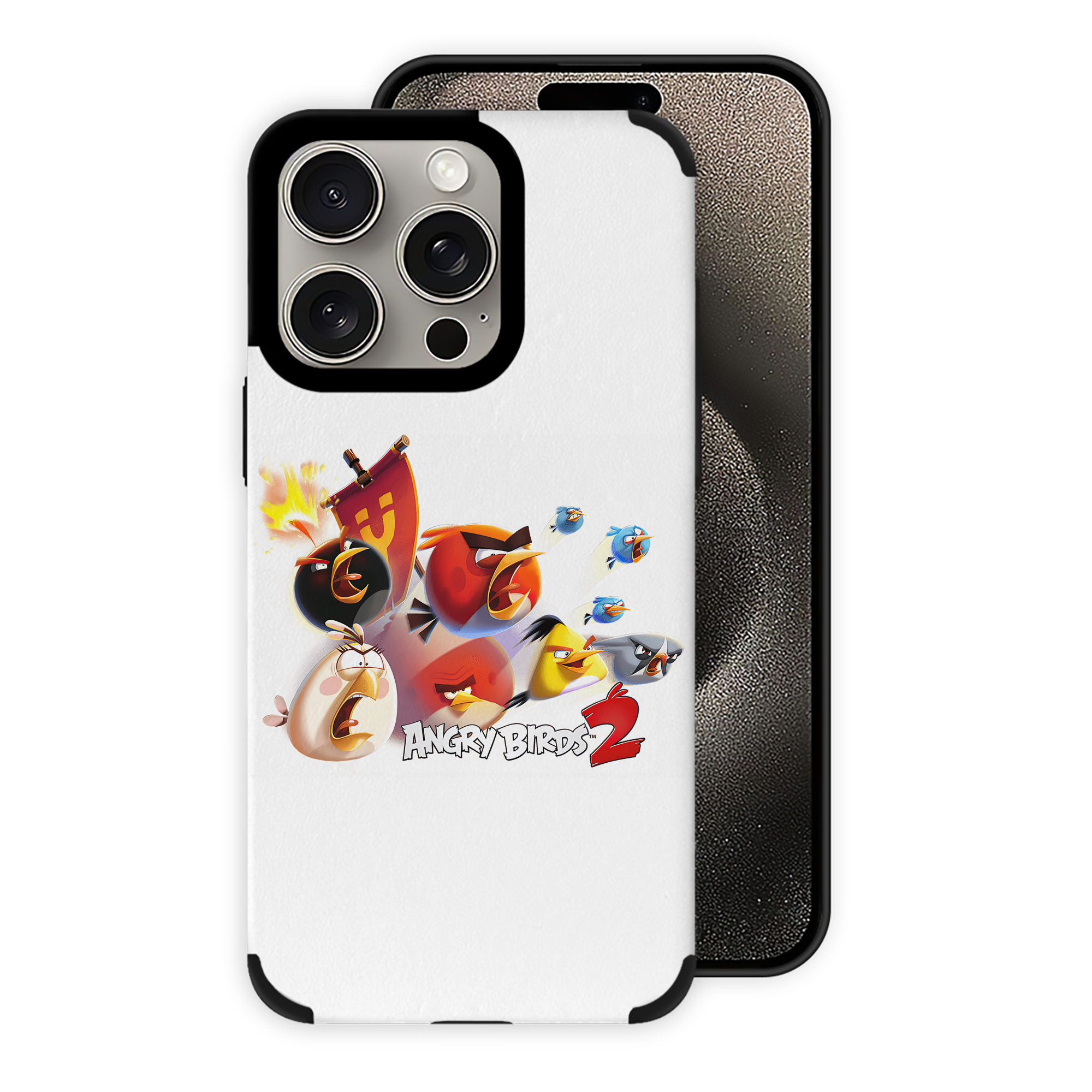 （画像用） Angry Birds アングリーバード 【iPhone15ProMax対応】 PUレザー スマホケース 耐衝撃＆黄変防止