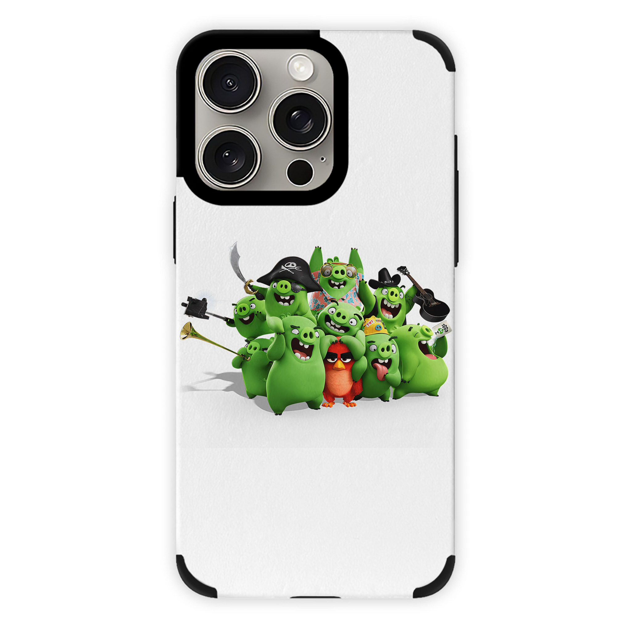 （画像用） Angry Birds アングリーバード 【iPhone15ProMax対応】 PUレザー スマホケース 耐衝撃＆黄変防止