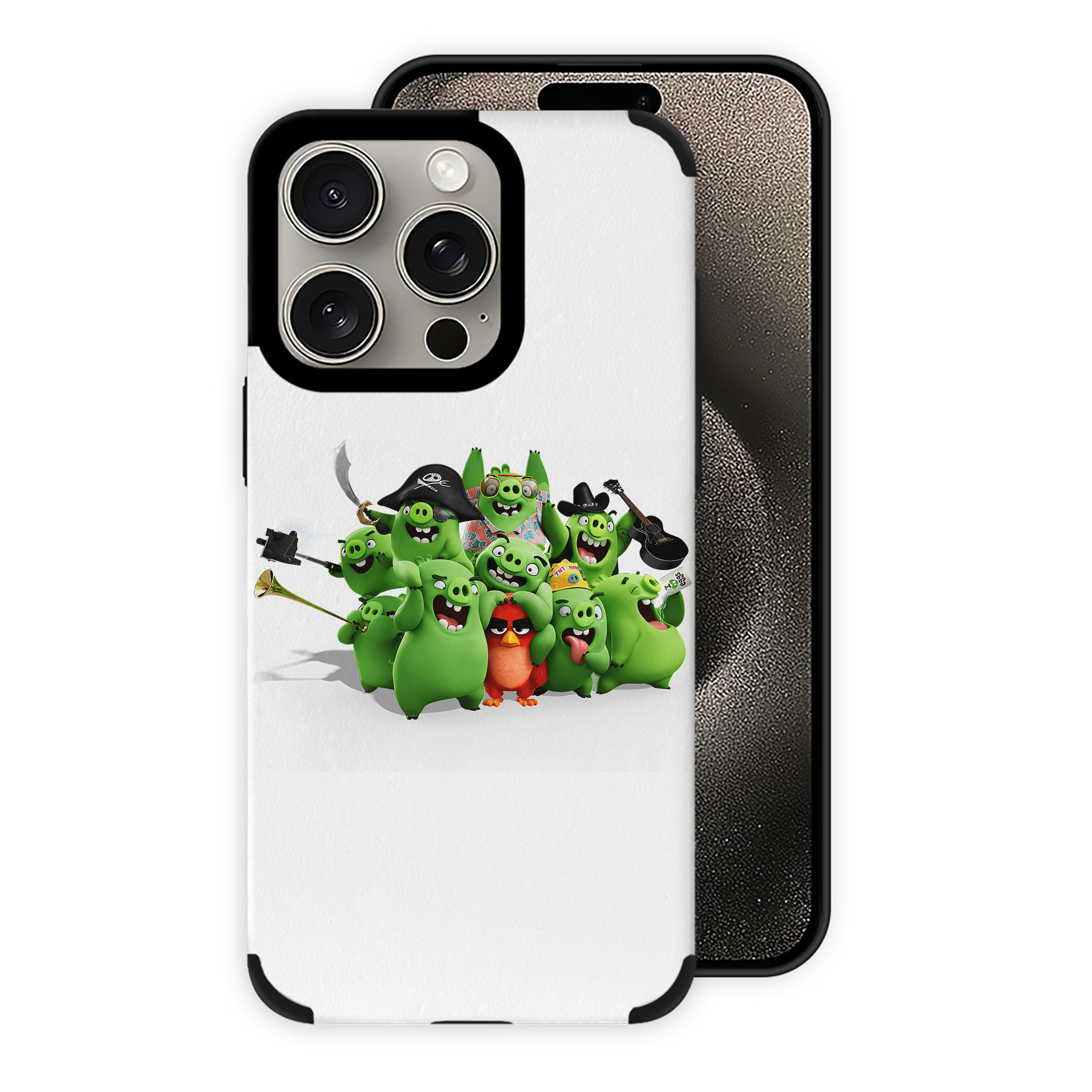 （画像用） Angry Birds アングリーバード 【iPhone15ProMax対応】 PUレザー スマホケース 耐衝撃＆黄変防止