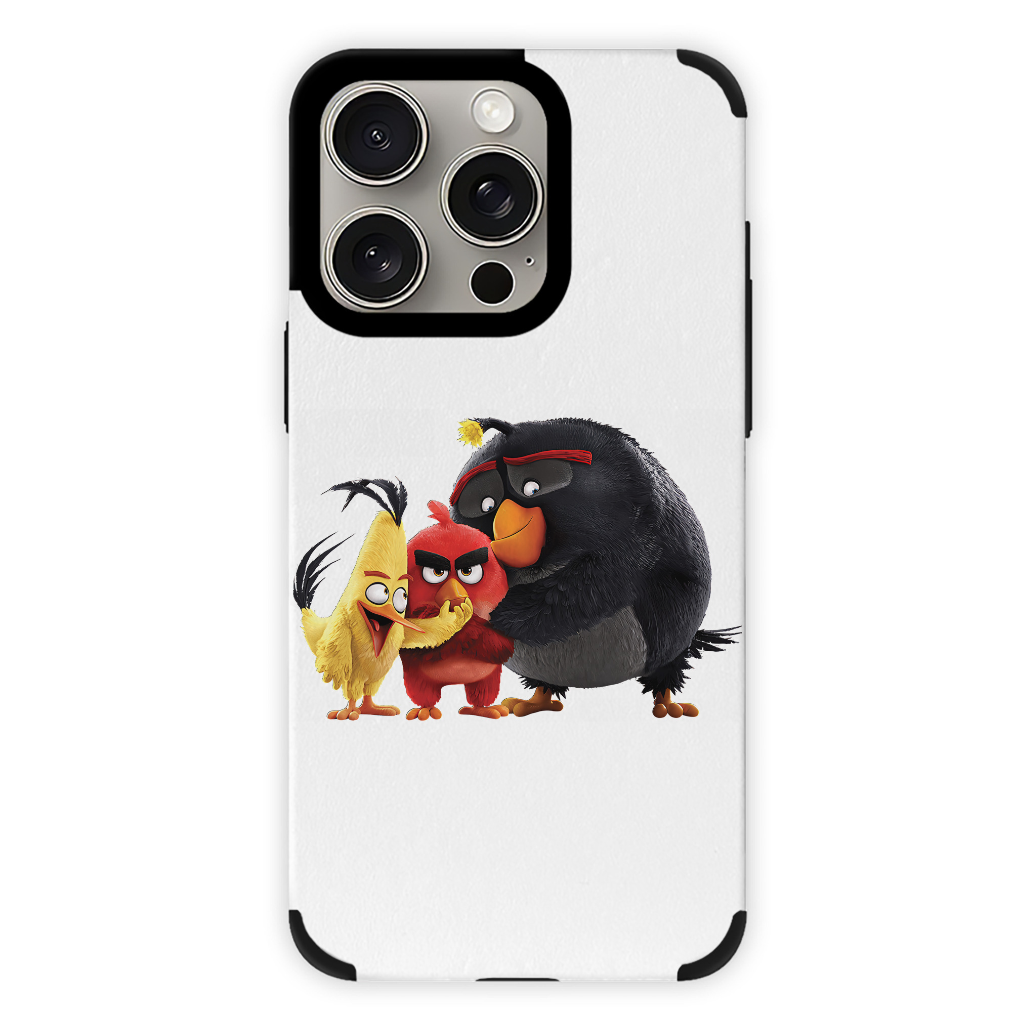 （画像用） Angry Birds アングリーバード 【iPhone15ProMax対応】 PUレザー スマホケース 耐衝撃＆黄変防止