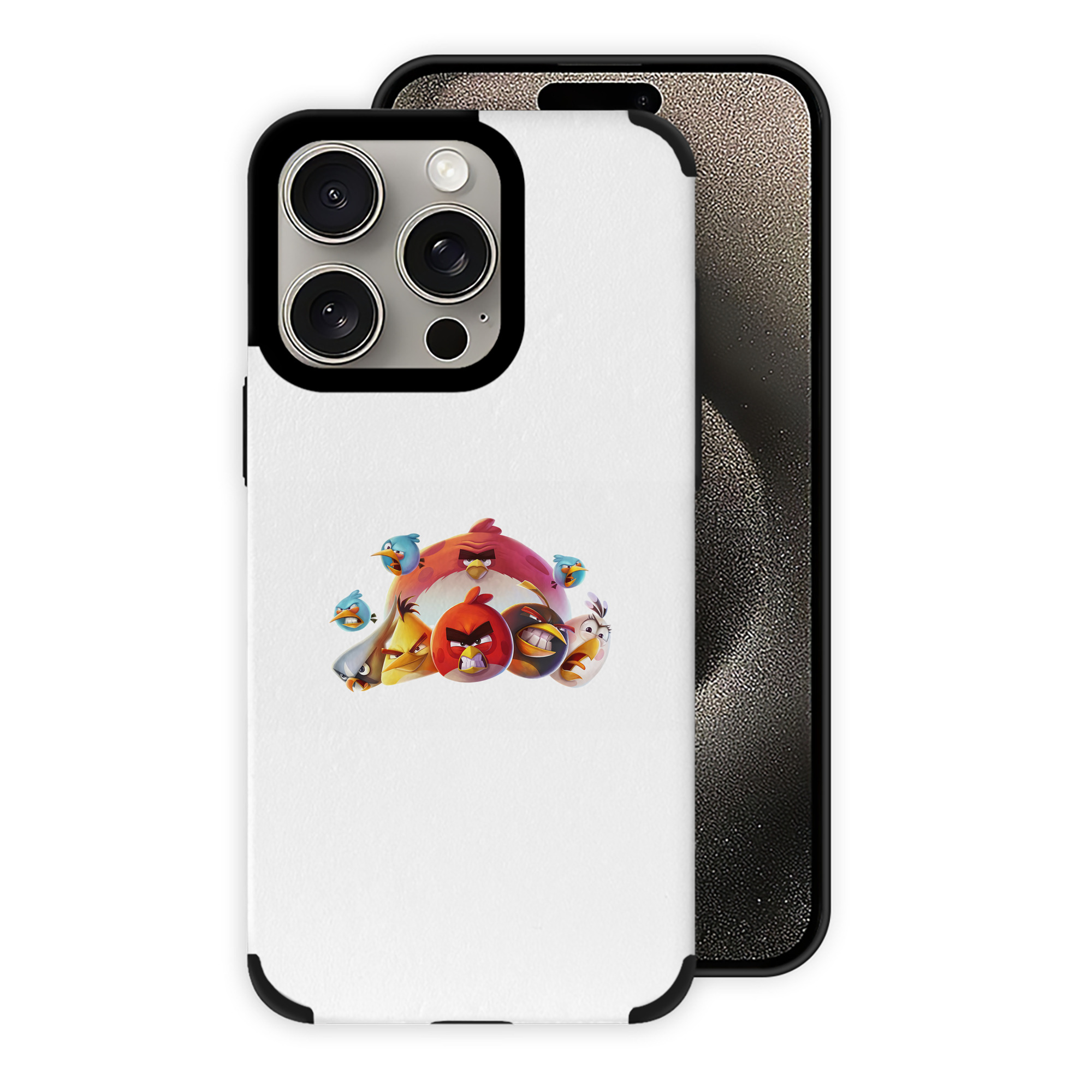 （画像用） Angry Birds アングリーバード 【iPhone15ProMax対応】 PUレザー スマホケース 耐衝撃＆黄変防止