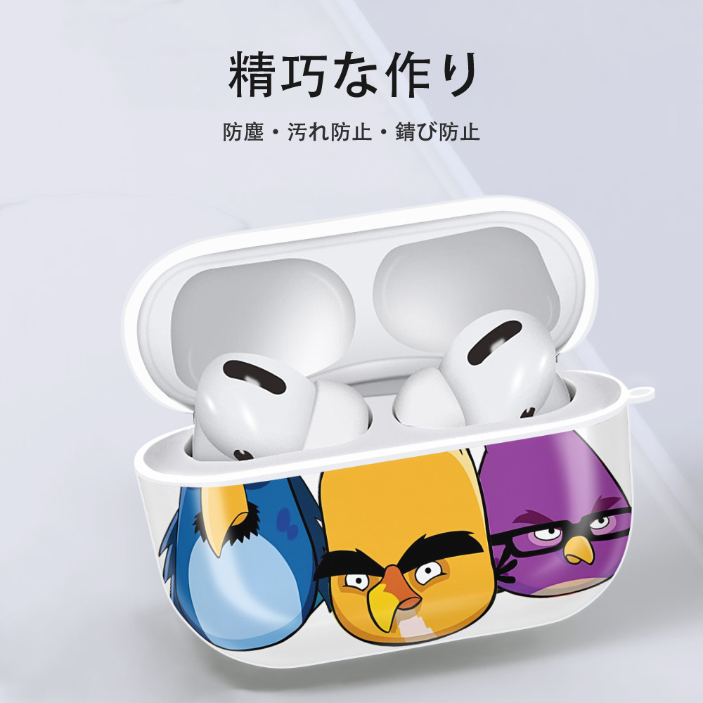 Angry Birds アングリーバード 【AirPods Pro用】ハードシェル保護ケース 耐衝撃・防指紋・カラビナ付き商品仕様