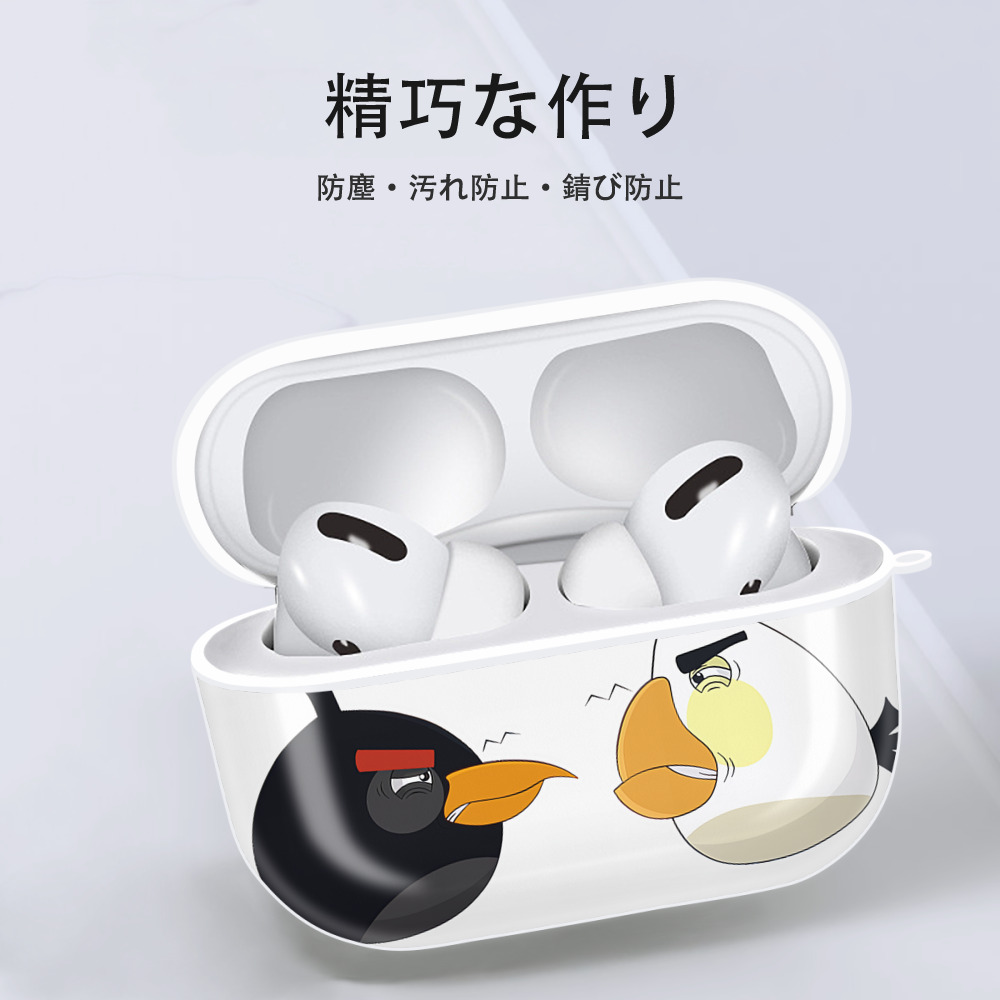 Angry Birds アングリーバード 【AirPods Pro用】ハードシェル保護ケース 耐衝撃・防指紋・カラビナ付き商品仕様
