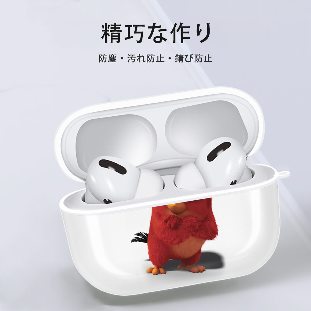 Angry Birds アングリーバード 【AirPods Pro用】ハードシェル保護ケース 耐衝撃・防指紋・カラビナ付き商品仕様