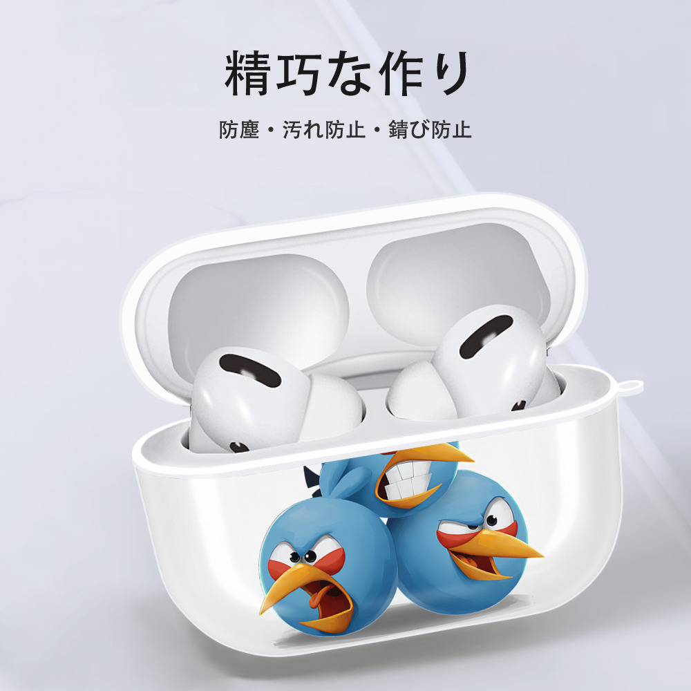 Angry Birds アングリーバード 【AirPods Pro用】ハードシェル保護ケース 耐衝撃・防指紋・カラビナ付き商品仕様