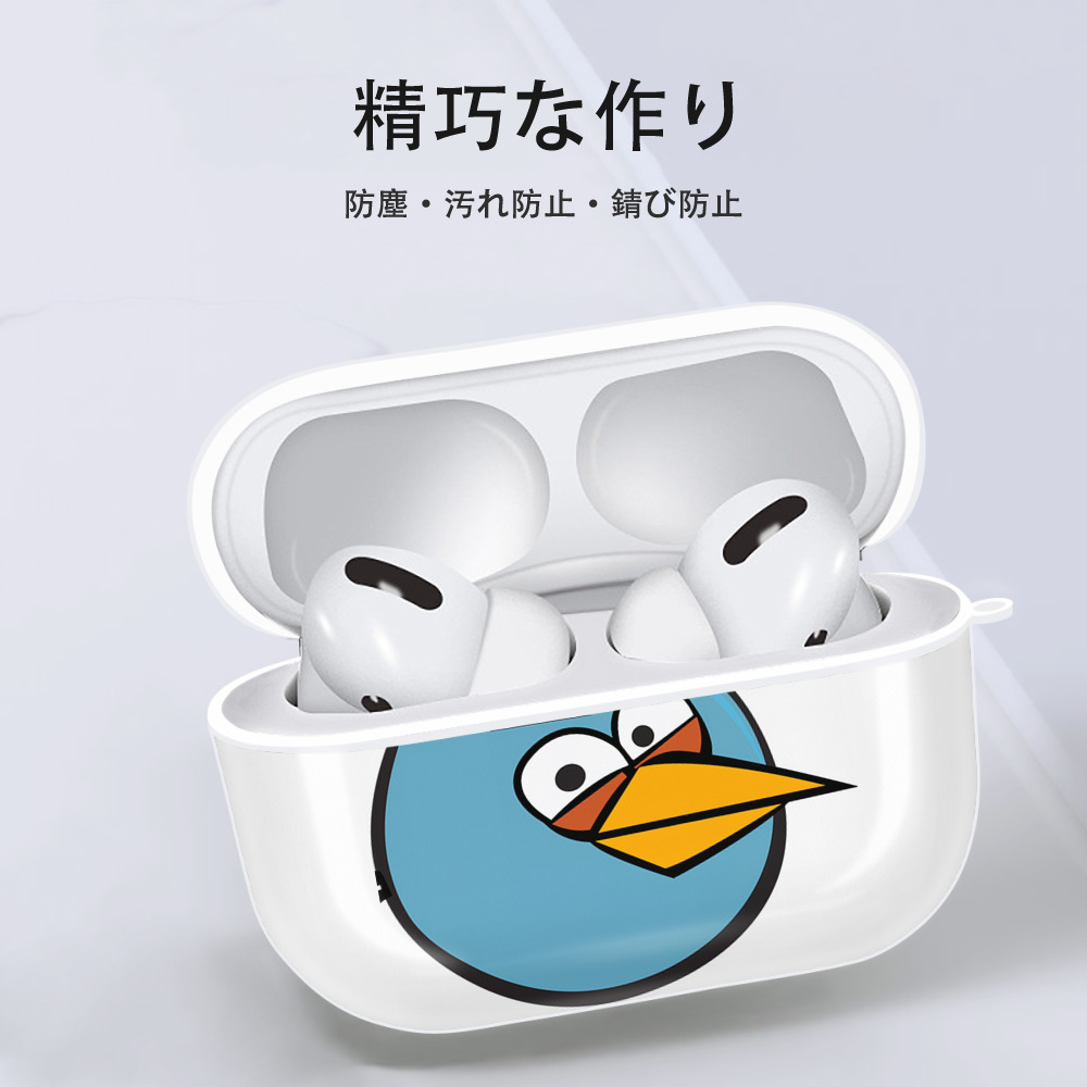 Angry Birds アングリーバード 【AirPods Pro用】ハードシェル保護ケース 耐衝撃・防指紋・カラビナ付き商品仕様