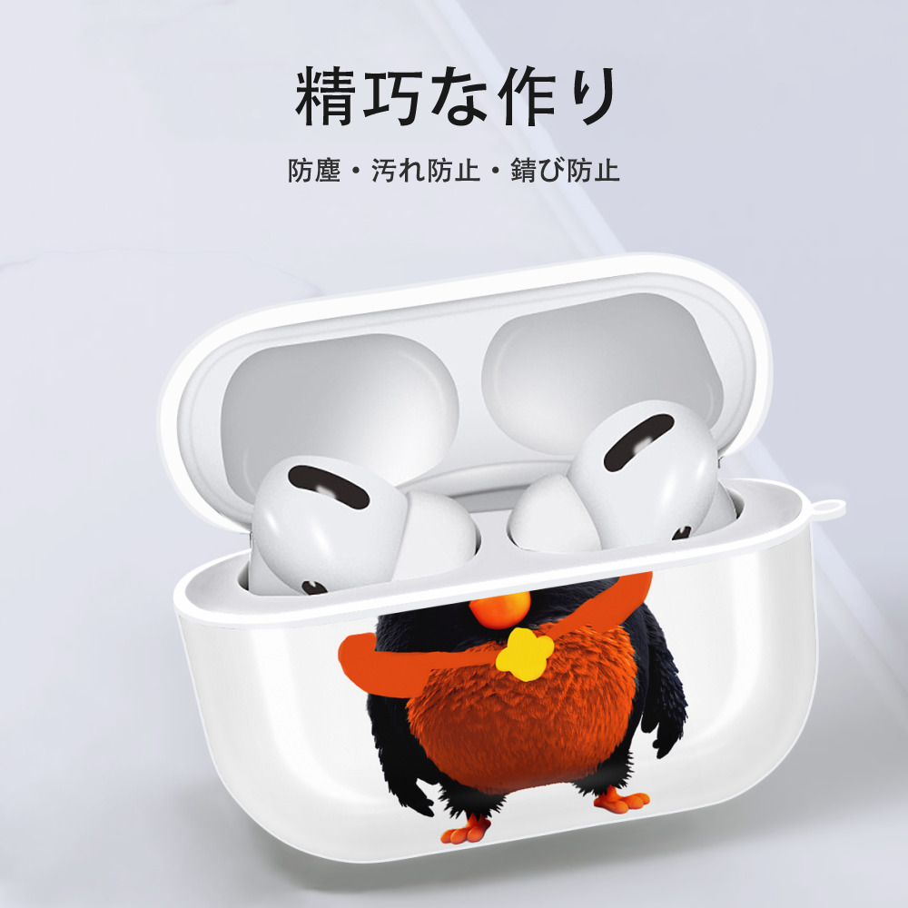 Angry Birds アングリーバード 【AirPods Pro用】ハードシェル保護ケース 耐衝撃・防指紋・カラビナ付き商品仕様