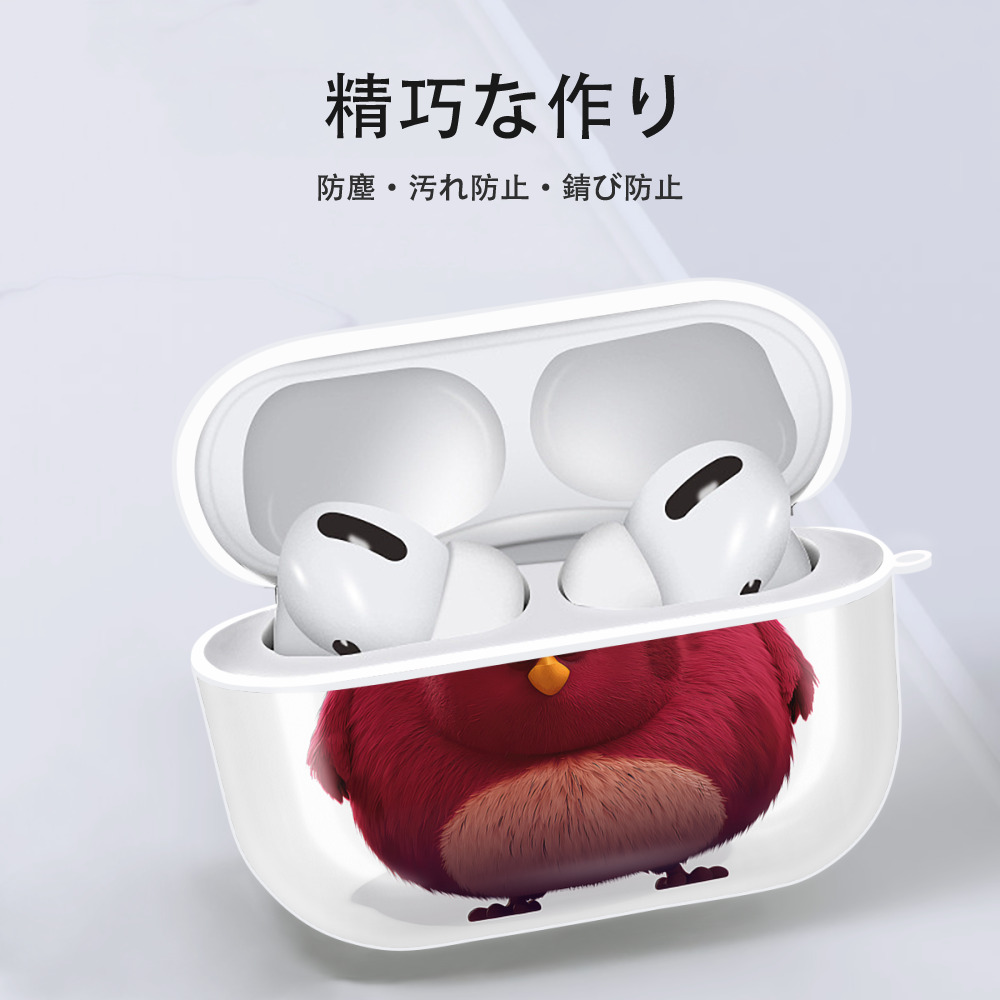 Angry Birds アングリーバード 【AirPods Pro用】ハードシェル保護ケース 耐衝撃・防指紋・カラビナ付き商品仕様